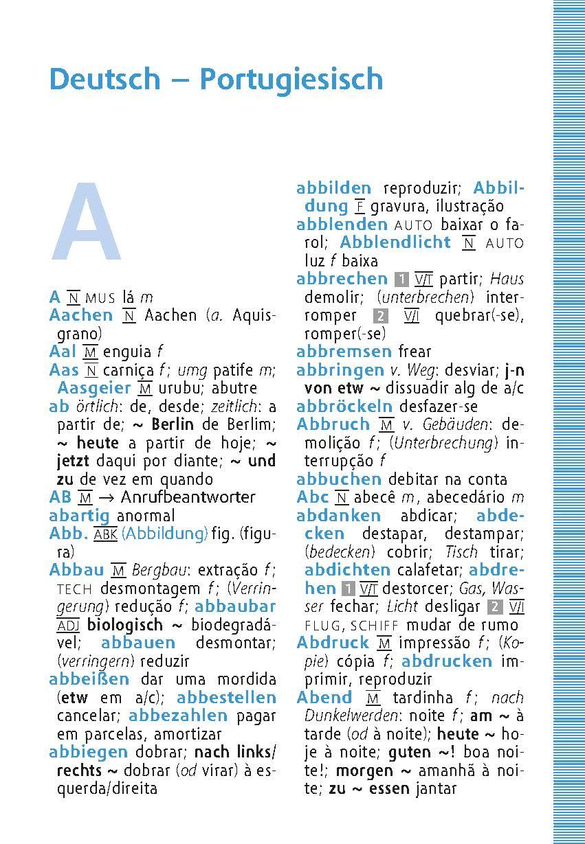 Beispielinhalt (Bild) Langenscheidt Universal-Wörterbuch Brasilianisches Portugiesisch