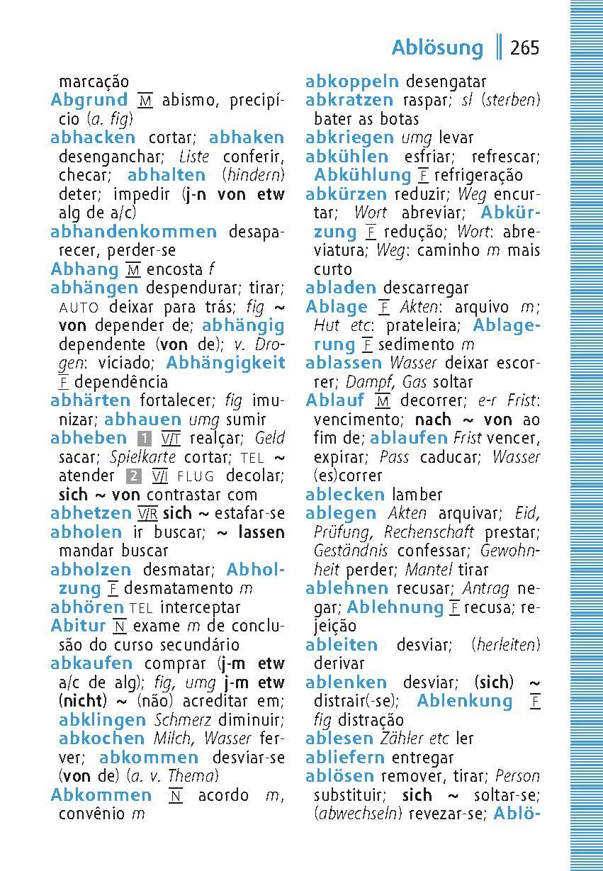 Beispielinhalt (Bild) Langenscheidt Universal-Wörterbuch Brasilianisches Portugiesisch