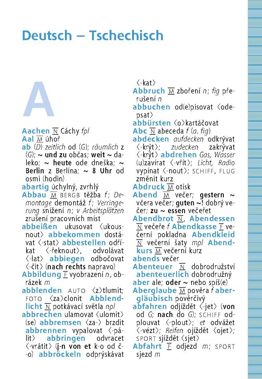 Beispielinhalt (Bild) Langenscheidt Universal-Wörterbuch Tschechisch