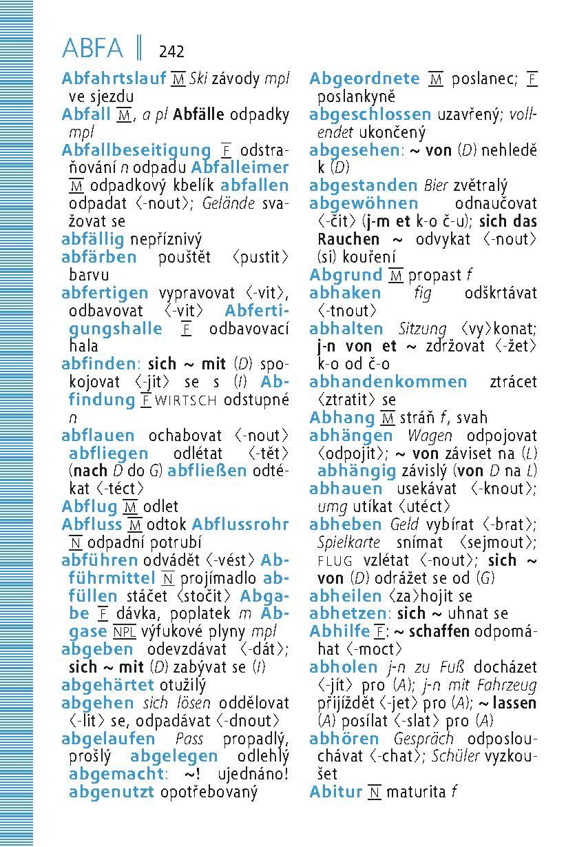 Beispielinhalt (Bild) Langenscheidt Universal-Wörterbuch Tschechisch