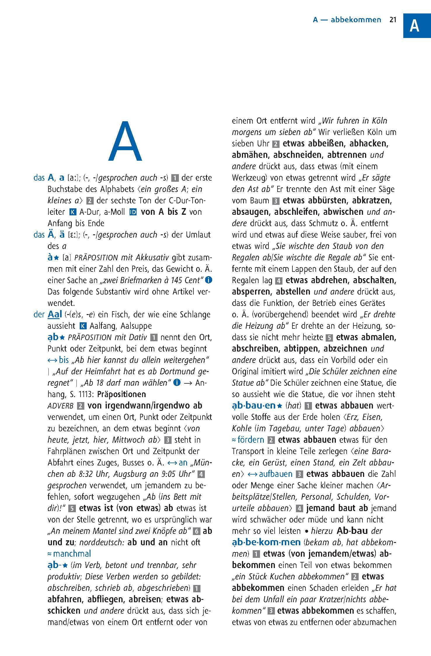 Beispielinhalt (Bild) Langenscheidt Power Wörterbuch Deutsch als Fremdsprache