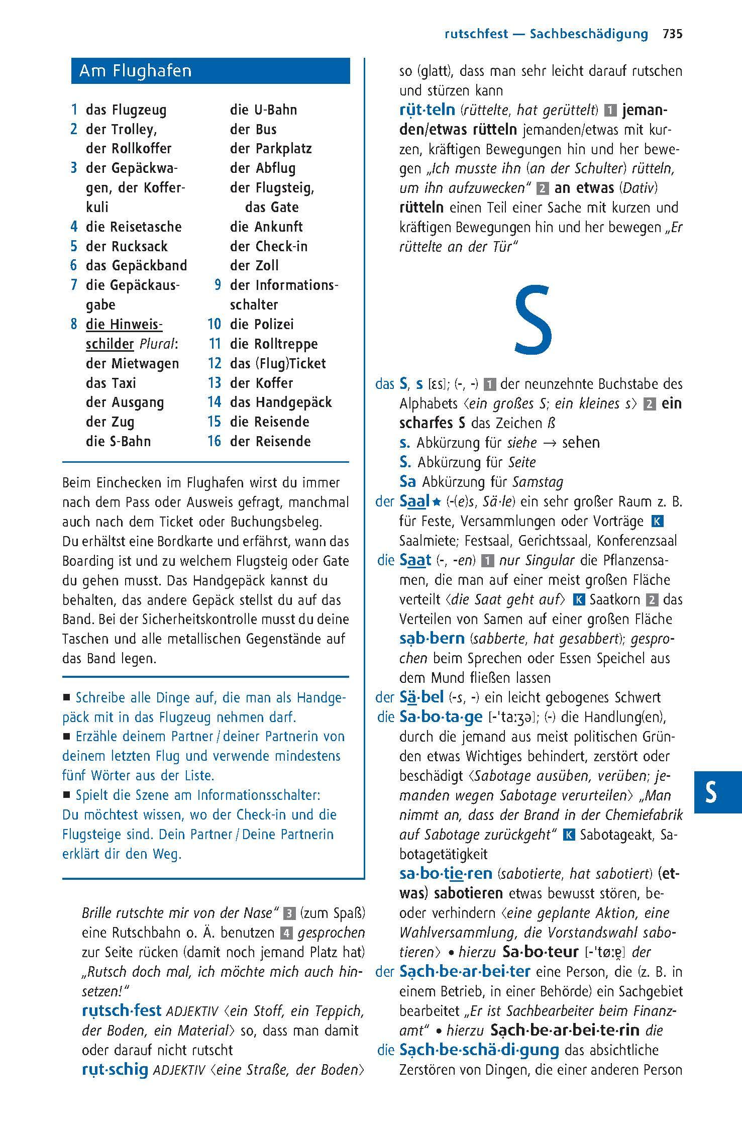 Beispielinhalt (Bild) Langenscheidt Power Wörterbuch Deutsch als Fremdsprache