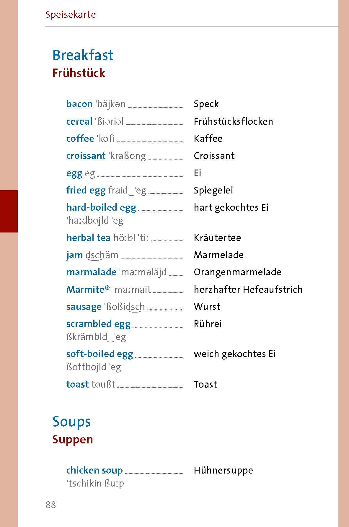 Beispielinhalt (Bild) Langenscheidt Sprachführer Englisch