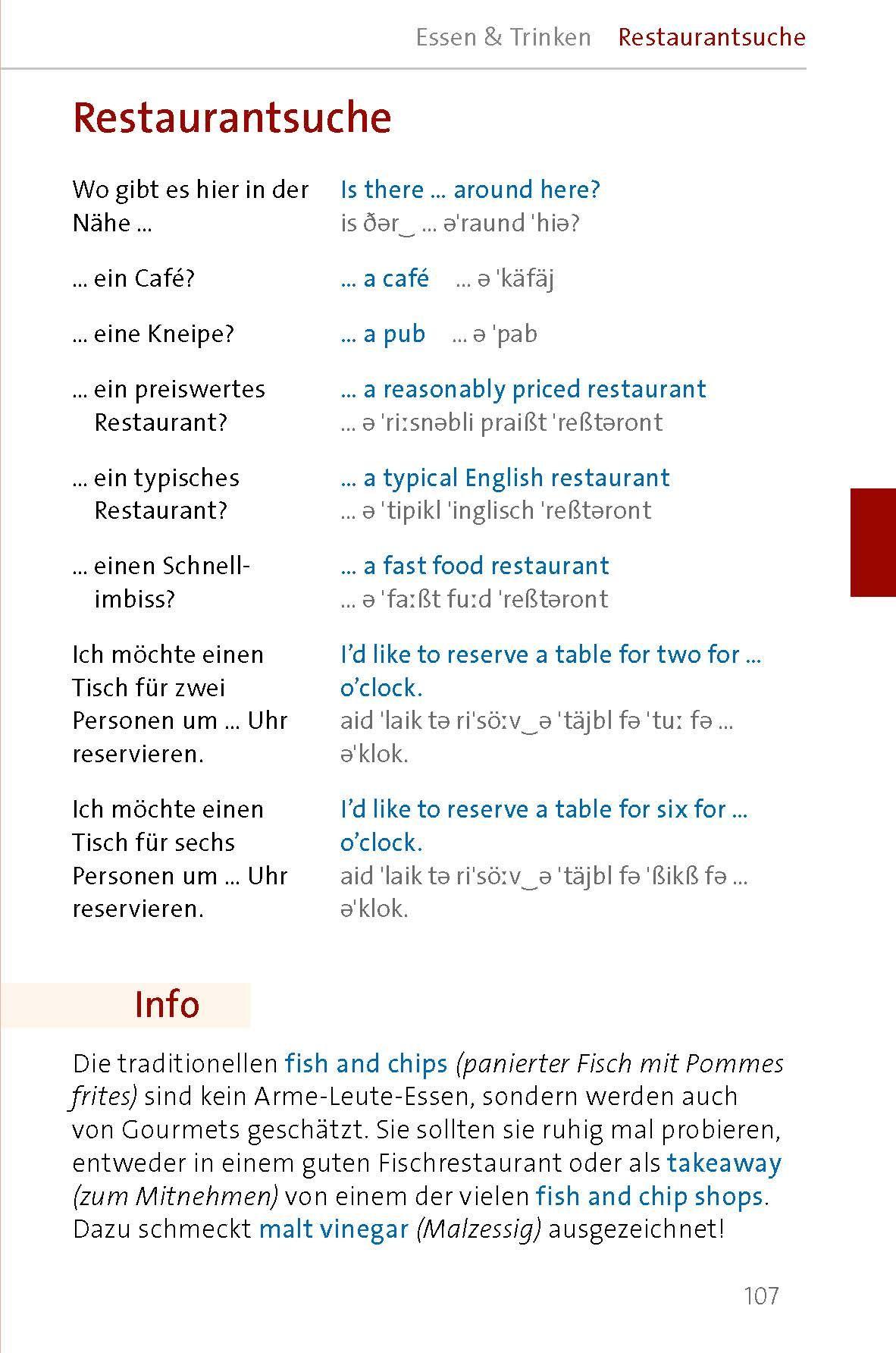 Beispielinhalt (Bild) Langenscheidt Sprachführer Englisch