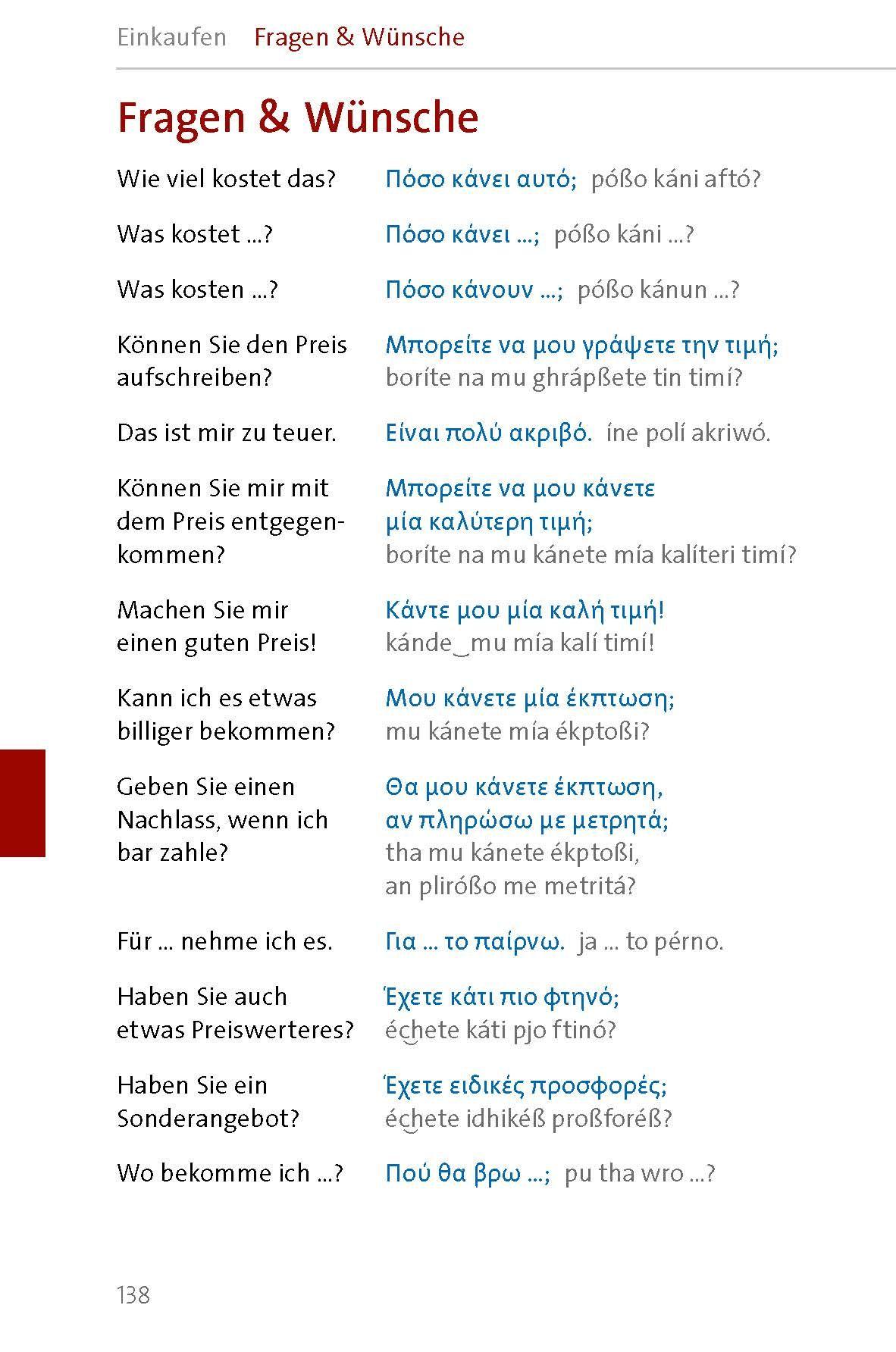 Beispielinhalt (Bild) Langenscheidt Sprachführer Griechisch