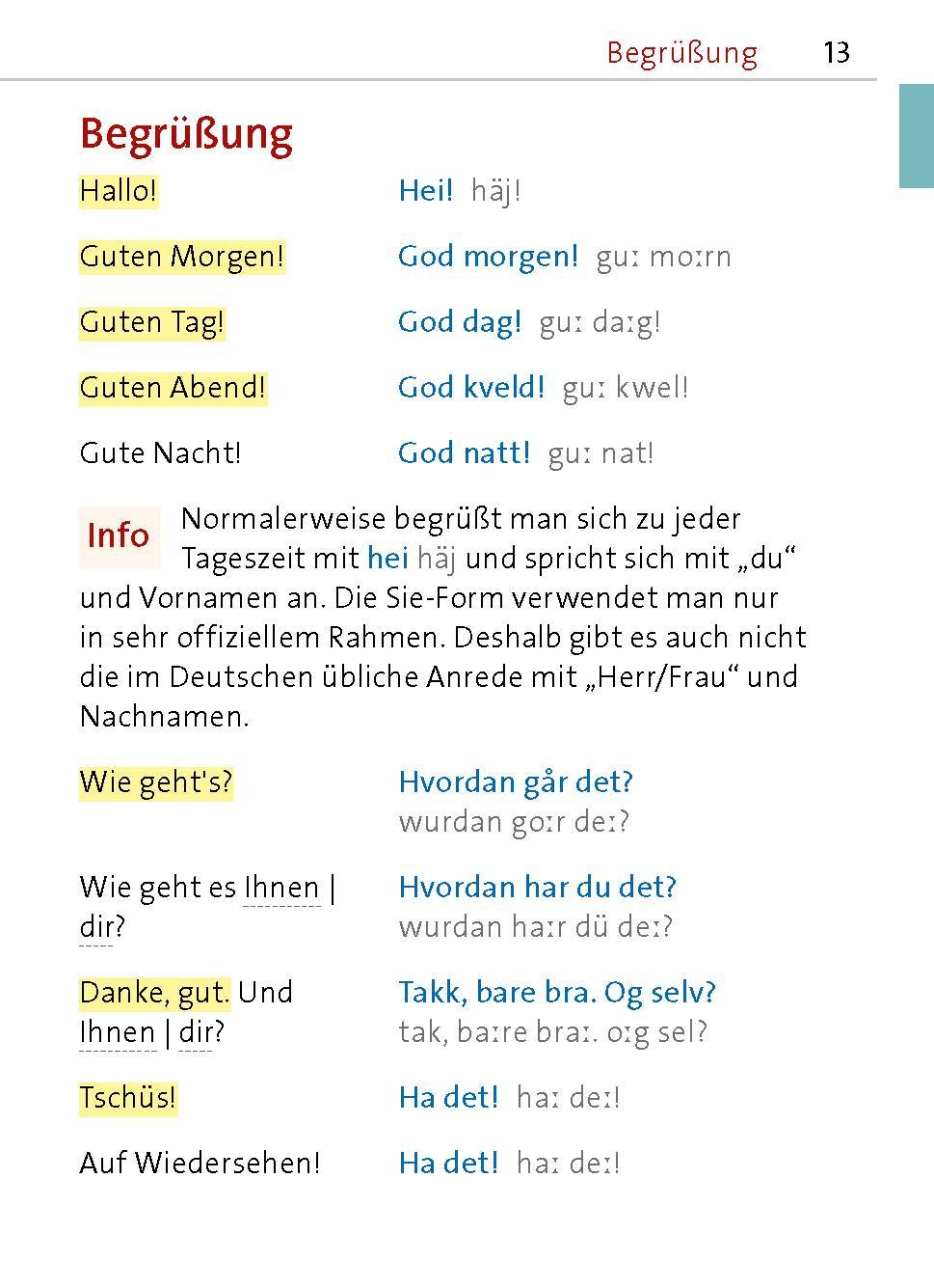Beispielinhalt (Bild) Langenscheidt Universal-Sprachführer Norwegisch