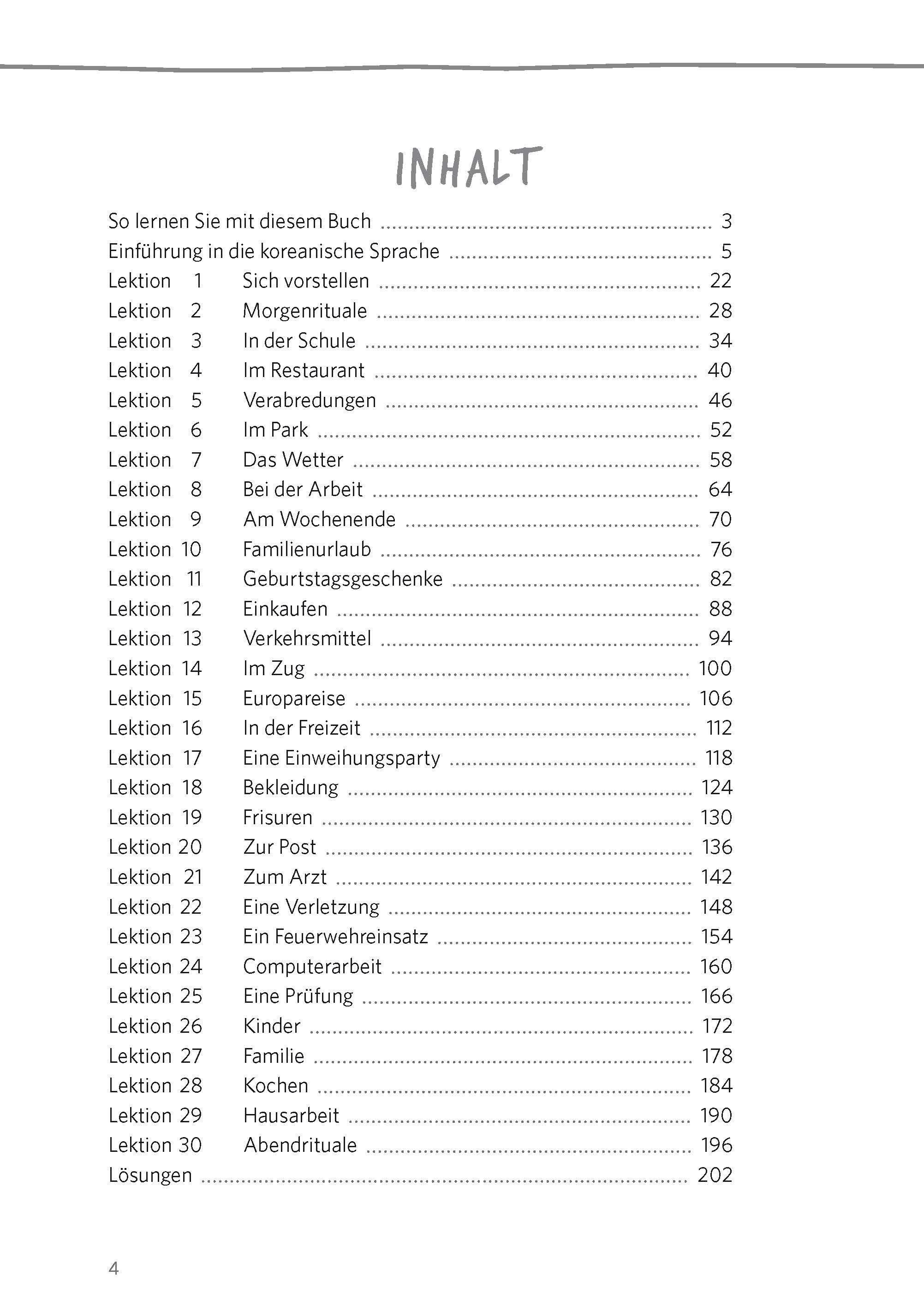 Beispielinhalt (Bild) Langenscheidt Vom Wort zum Satz Koreanisch