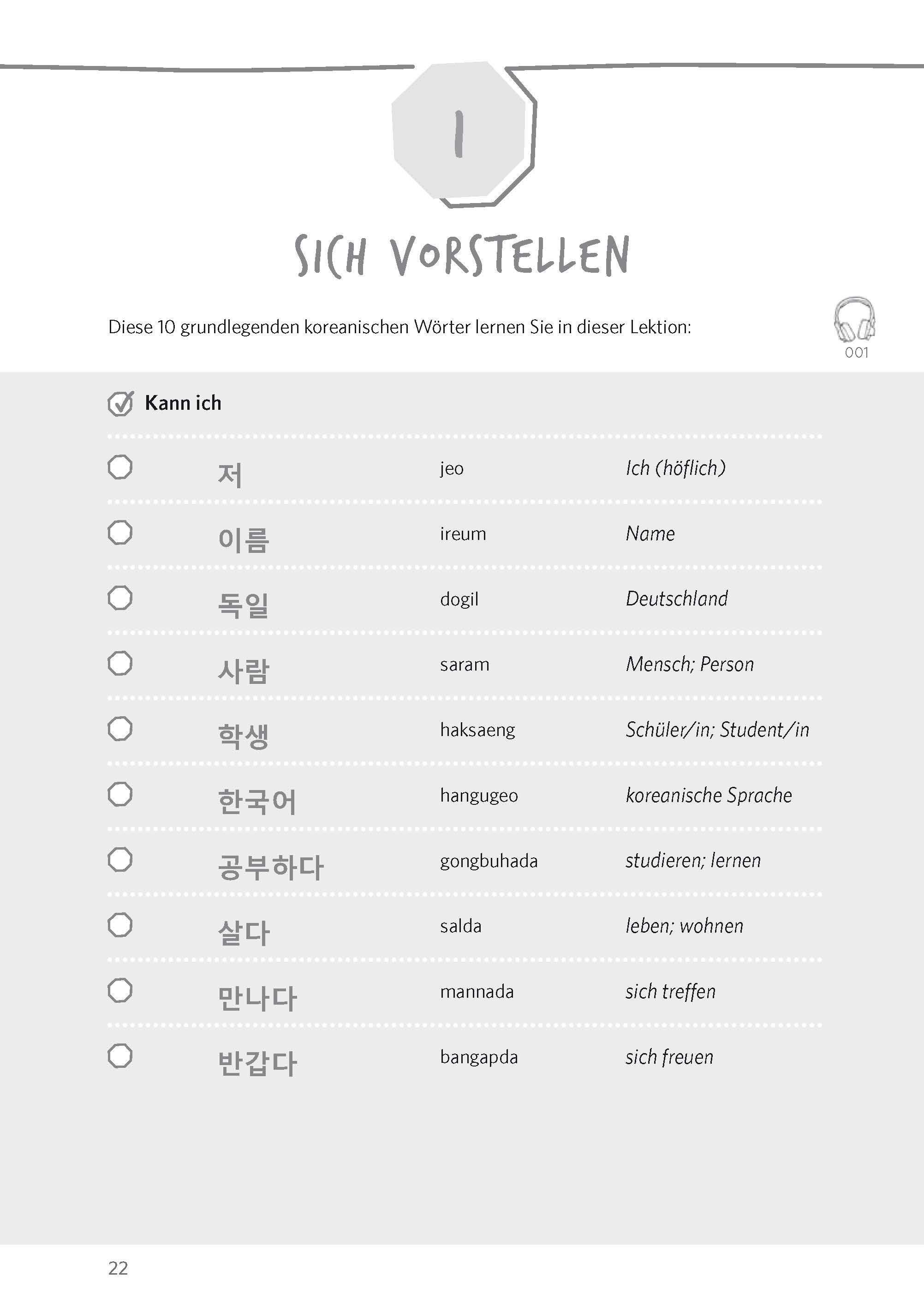 Beispielinhalt (Bild) Langenscheidt Vom Wort zum Satz Koreanisch
