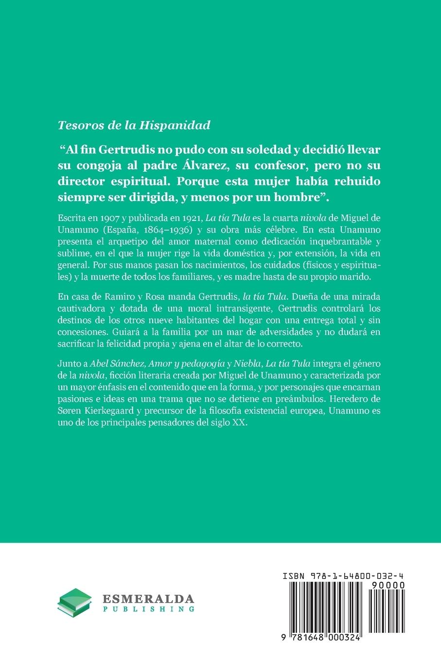 Rückseitencover La tía Tula
