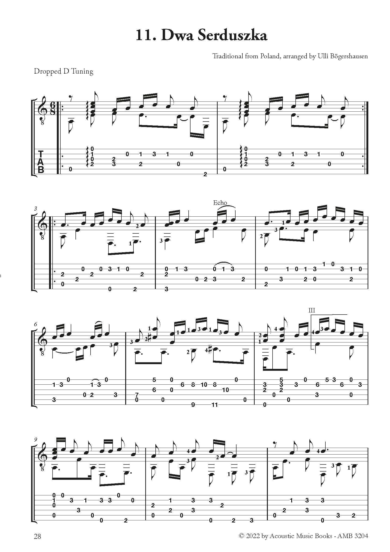 Beispielinhalt (Bild) Folk Jewels for Fingerstyle Guitar.