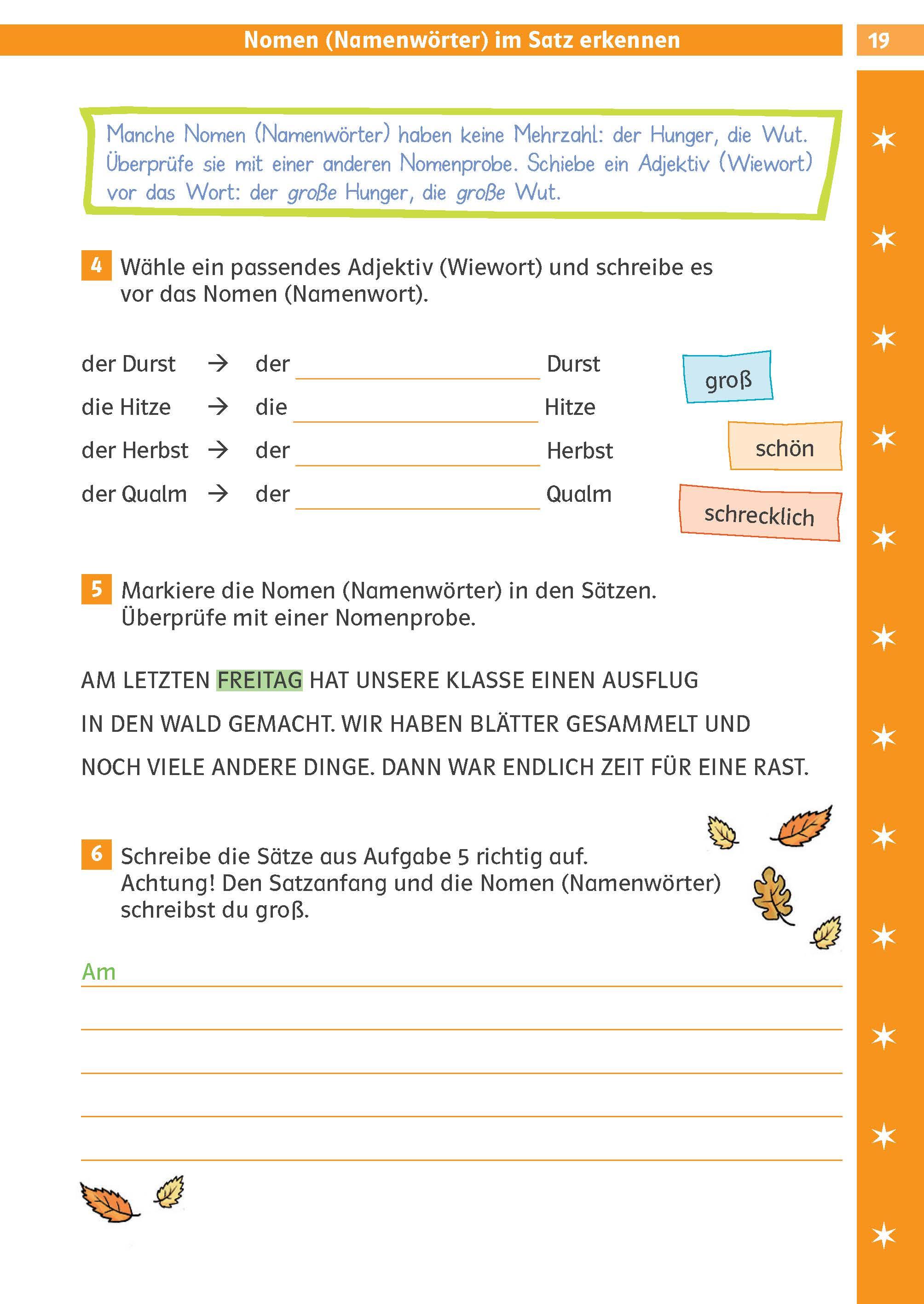 Beispielinhalt (Bild) Die Deutsch-Helden Grammatik 2. Klasse