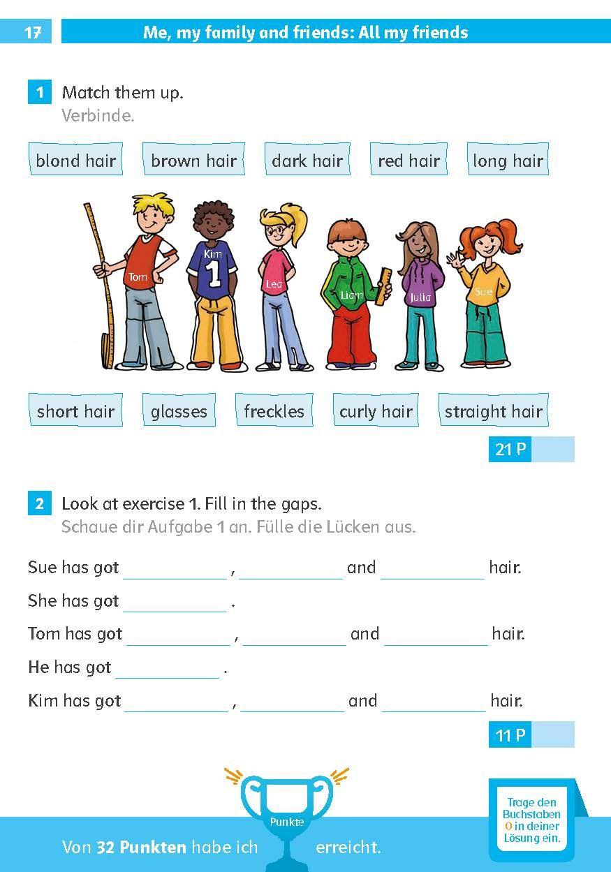 Beispielinhalt (Bild) Die Englisch-Helden Englisch-Testblock So gut bin ich! 4. Klasse