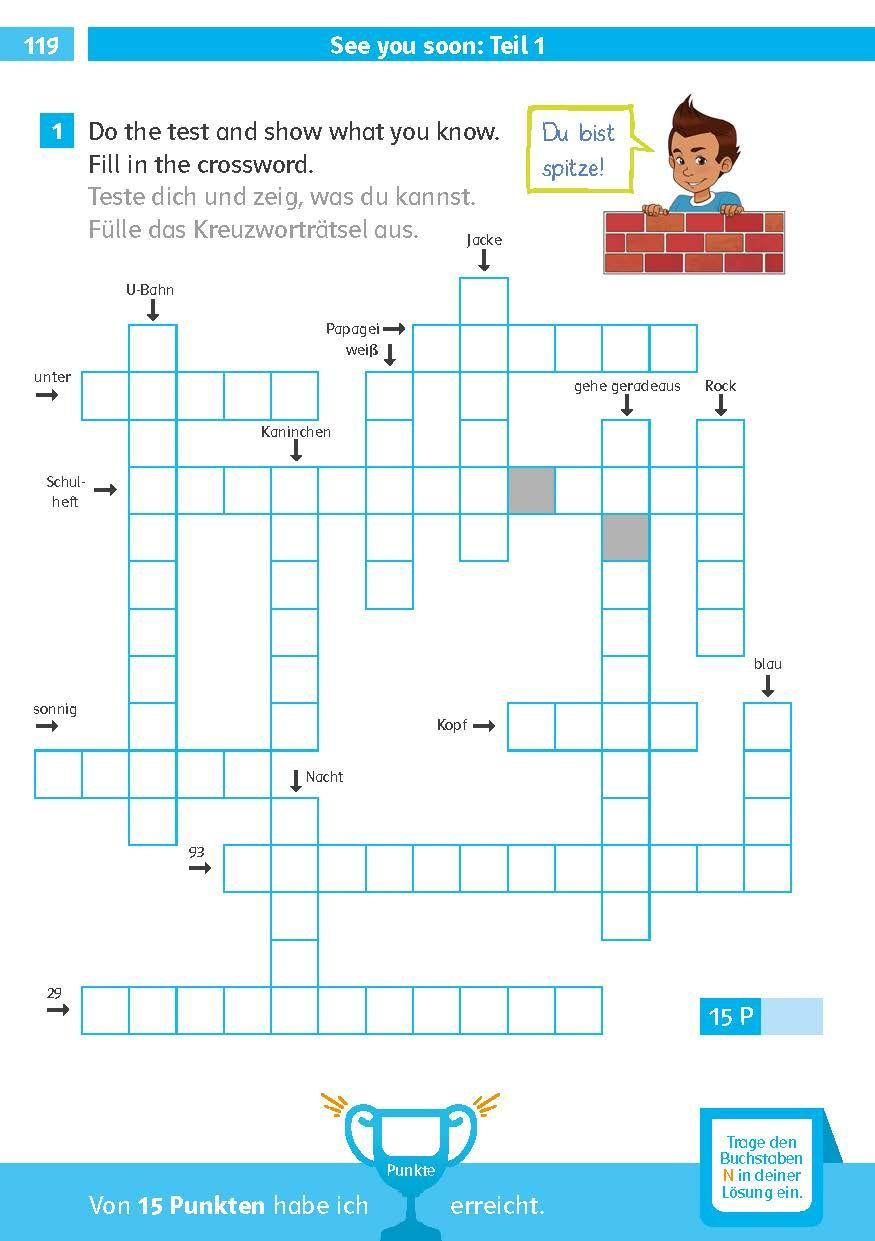 Beispielinhalt (Bild) Die Englisch-Helden Englisch-Testblock So gut bin ich! 4. Klasse
