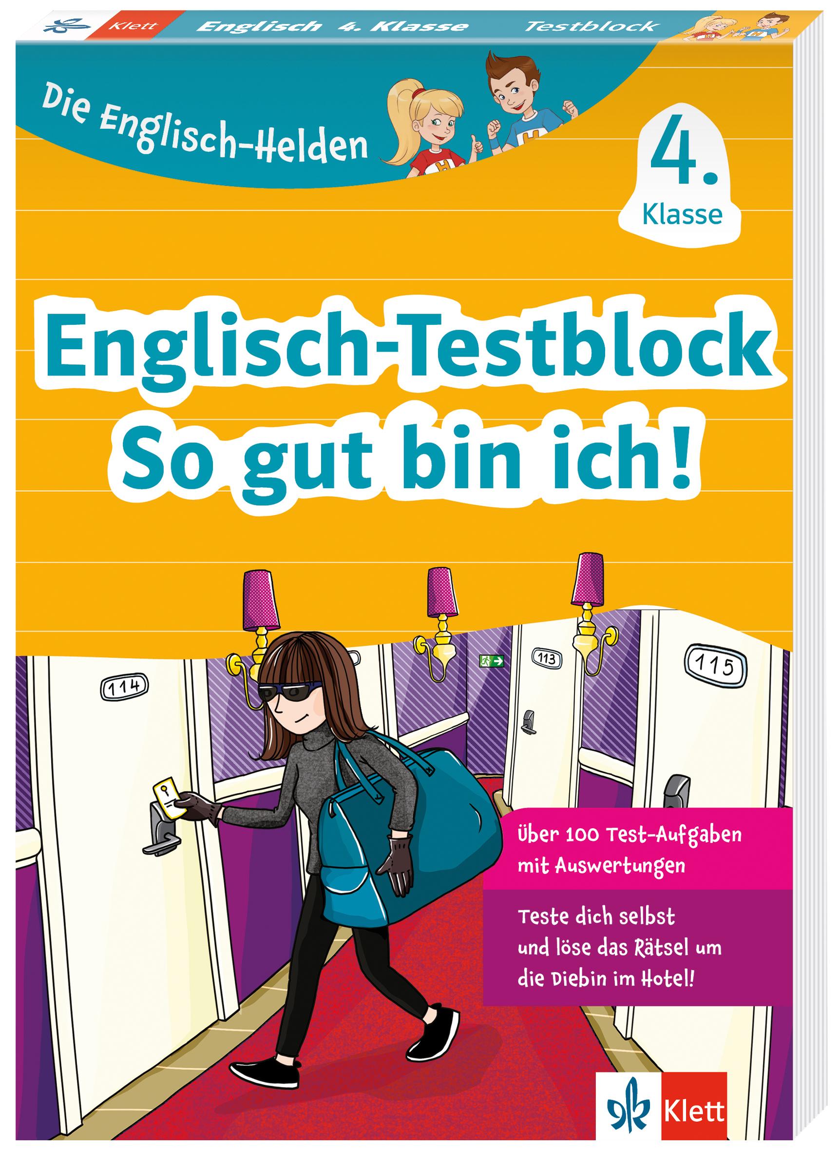 Vorderes Coverbild Die Englisch-Helden Englisch-Testblock So gut bin ich! 4. Klasse