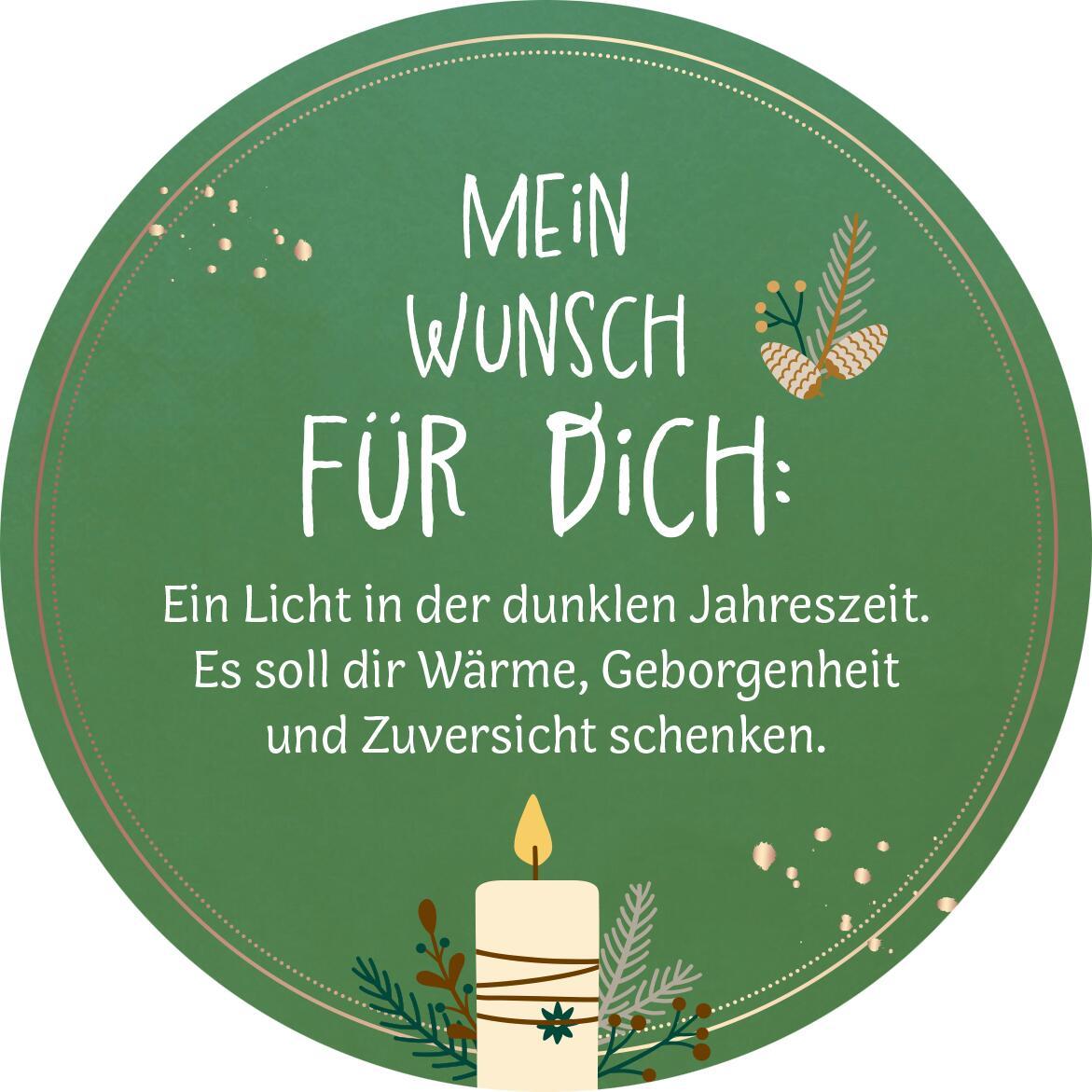Beispielinhalt (Bild) Advent in der Dose. 24 liebe Wünsche für dich