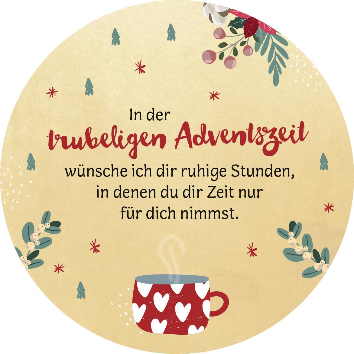Beispielinhalt (Bild) Advent in der Dose. 24 liebe Wünsche für dich