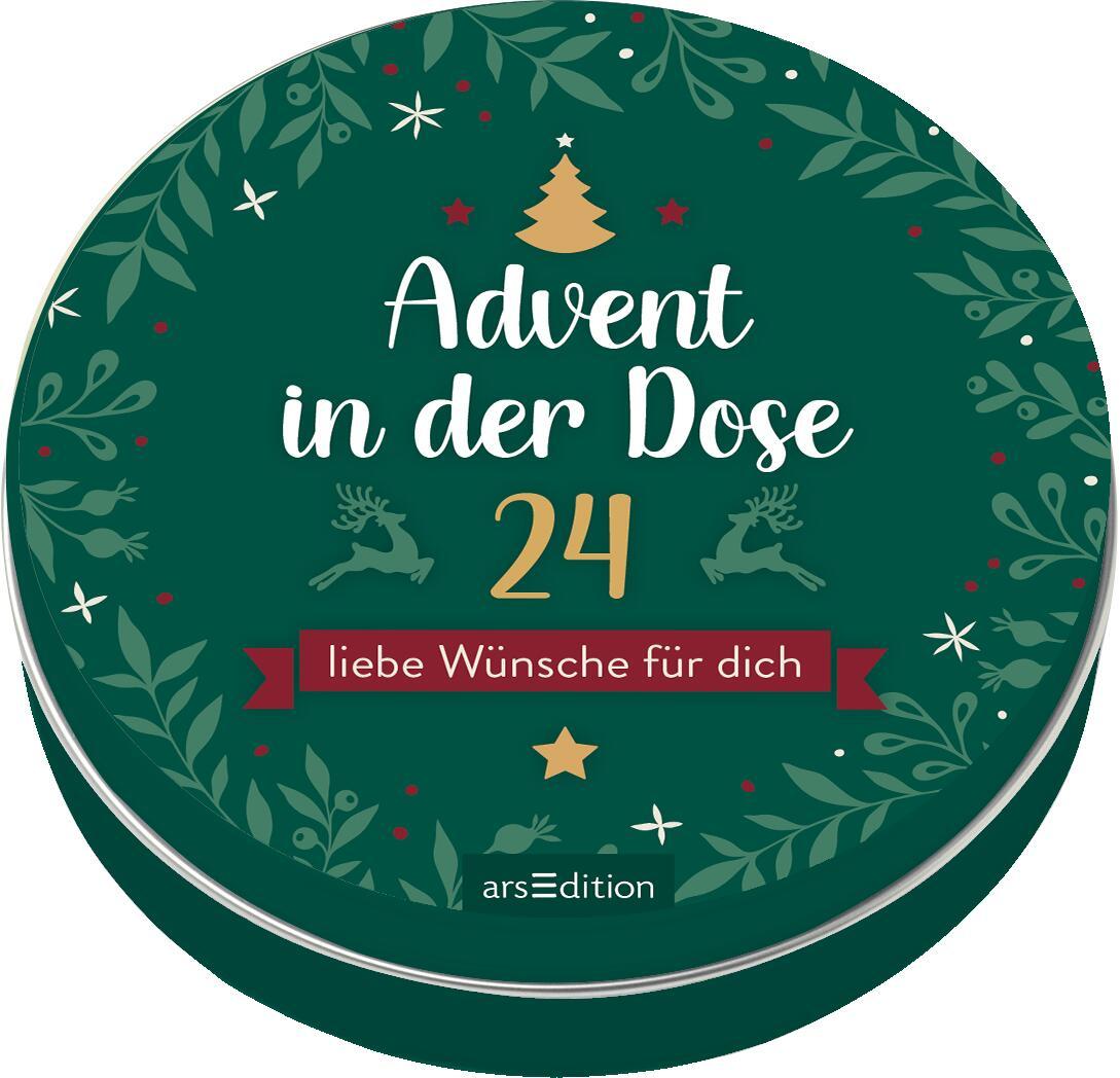 Vorderes Coverbild Advent in der Dose. 24 liebe Wünsche für dich