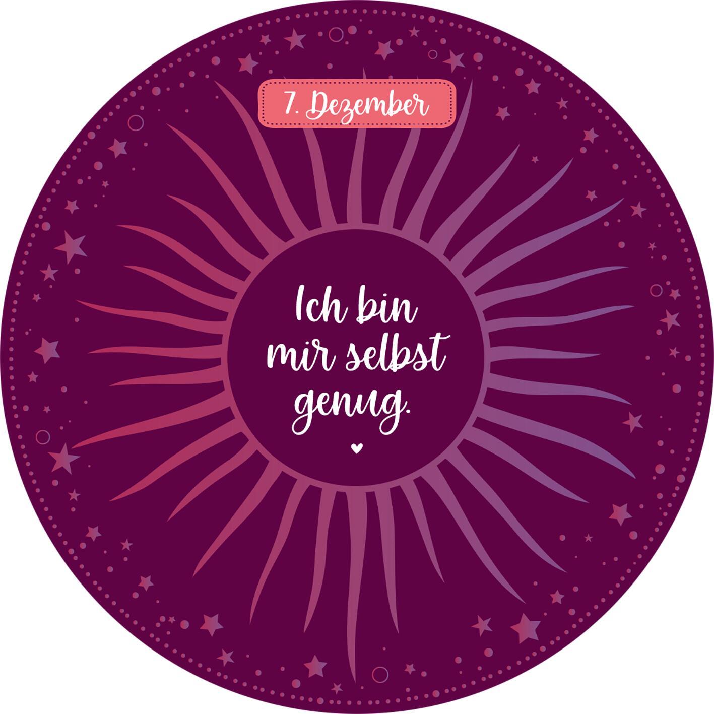 Beispielinhalt (Bild) Adventskalender in der Dose. 24 Dankbarkeitsmantras für den Advent