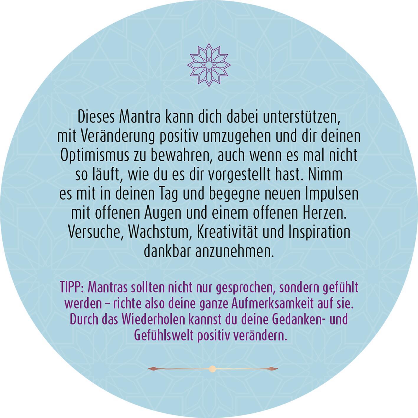 Beispielinhalt (Bild) Adventskalender in der Dose. 24 Dankbarkeitsmantras für den Advent
