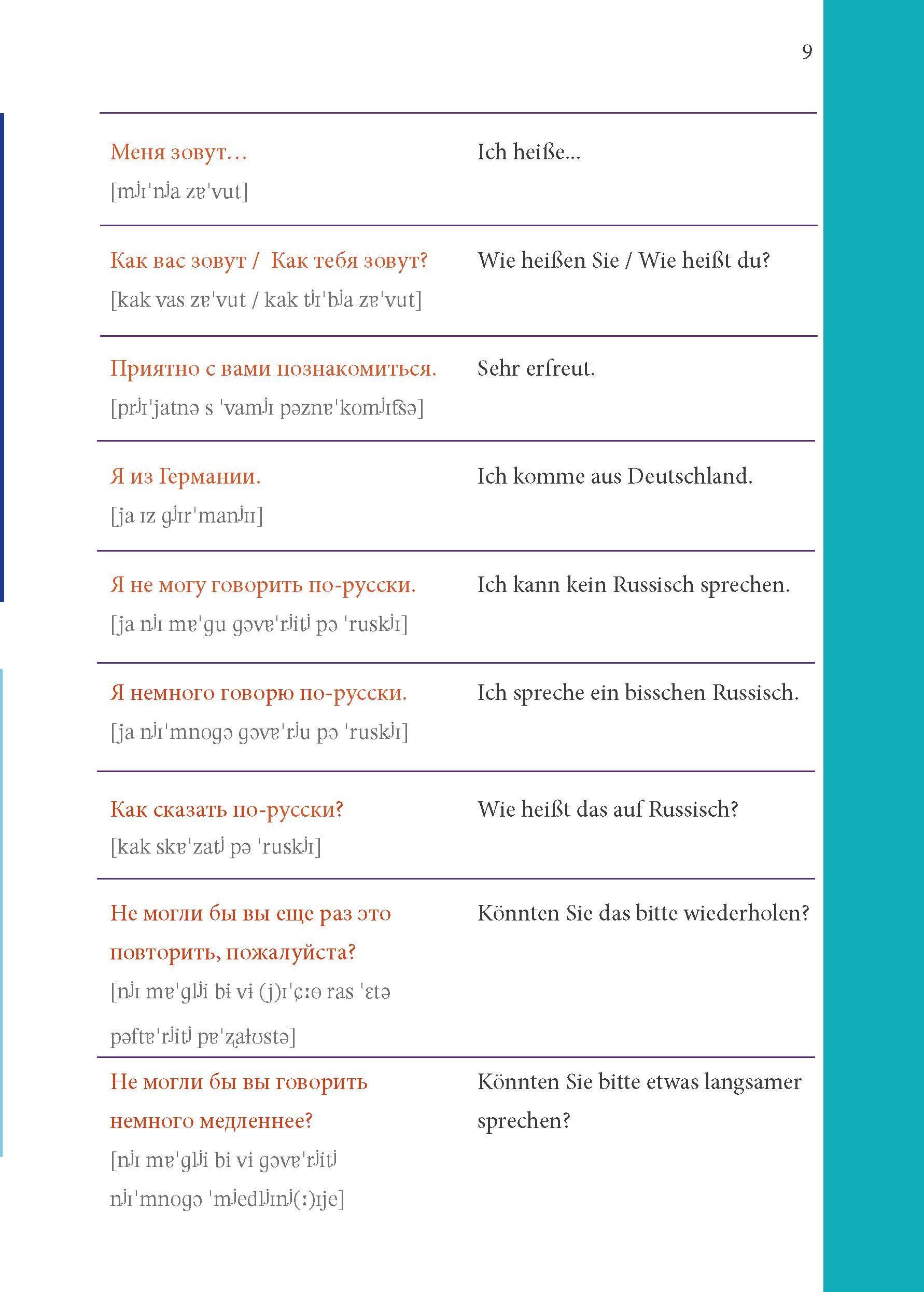 Beispielinhalt (Bild) PONS Russisch Im Handumdrehen