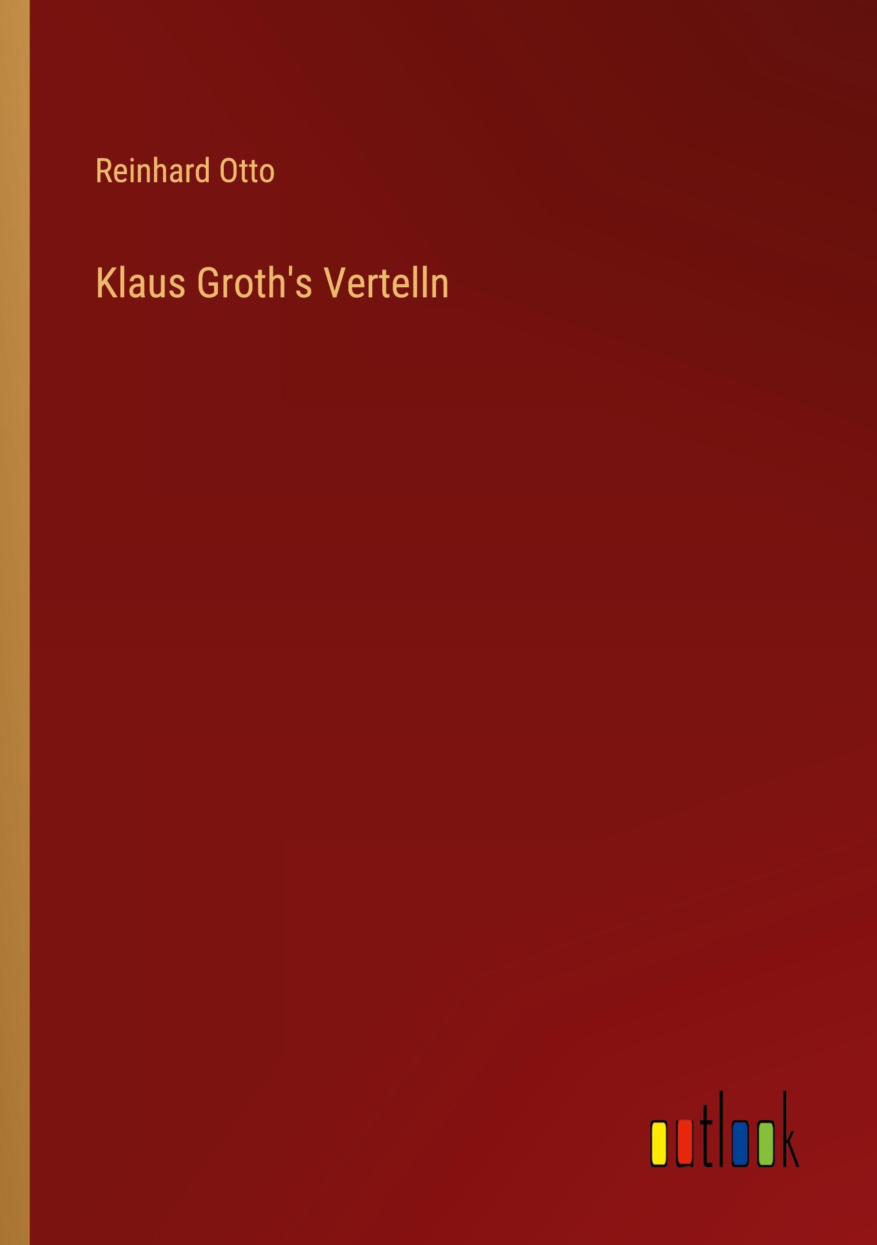 Vorderes Coverbild Klaus Groth's Vertelln