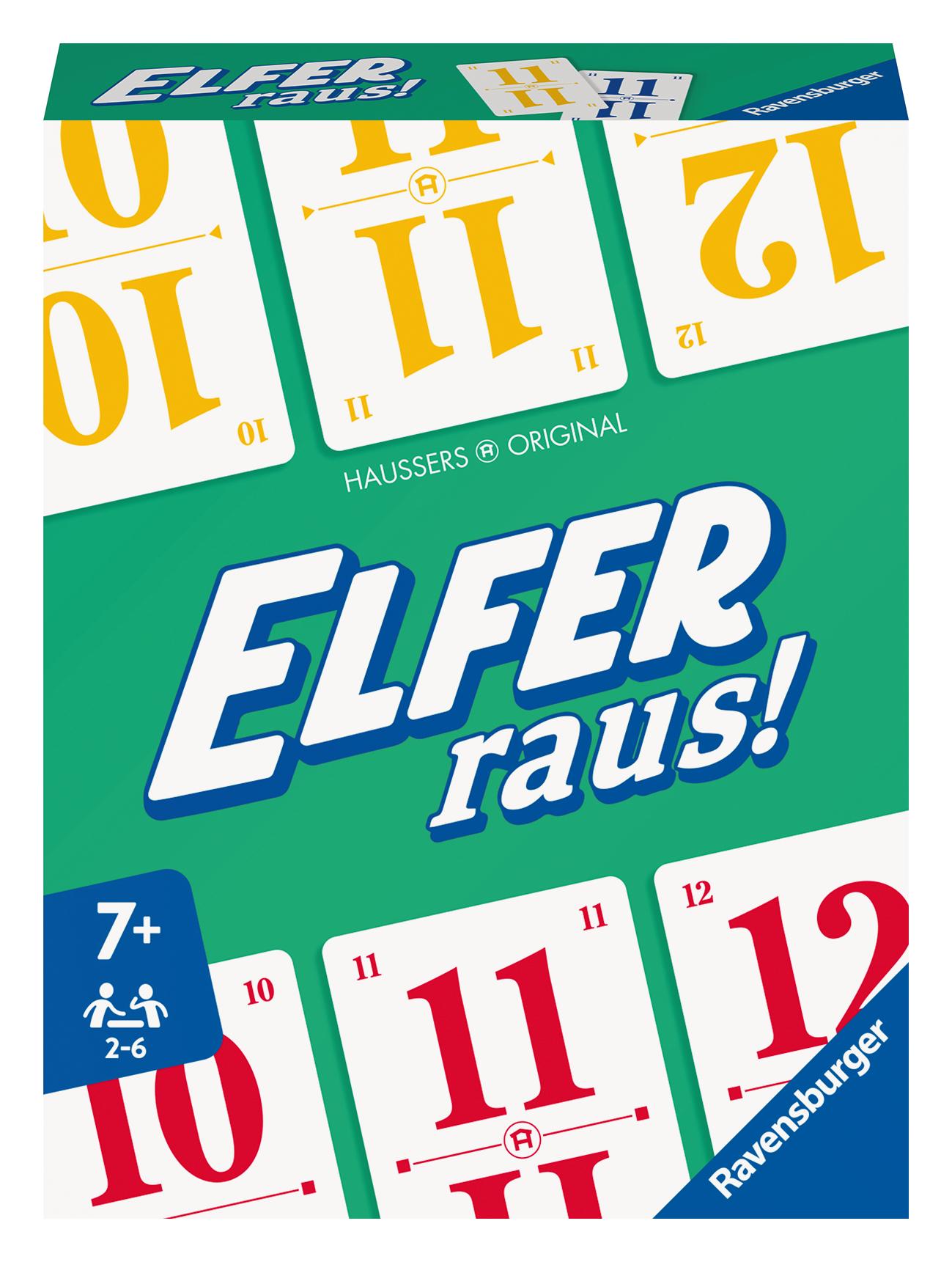 Vorderes Coverbild Ravensburger Elfer raus! Der Klassiker, Kartenspiel 2 - 6 Spieler, Spiel ab 7 Jahren für Kinder und Erwachsene