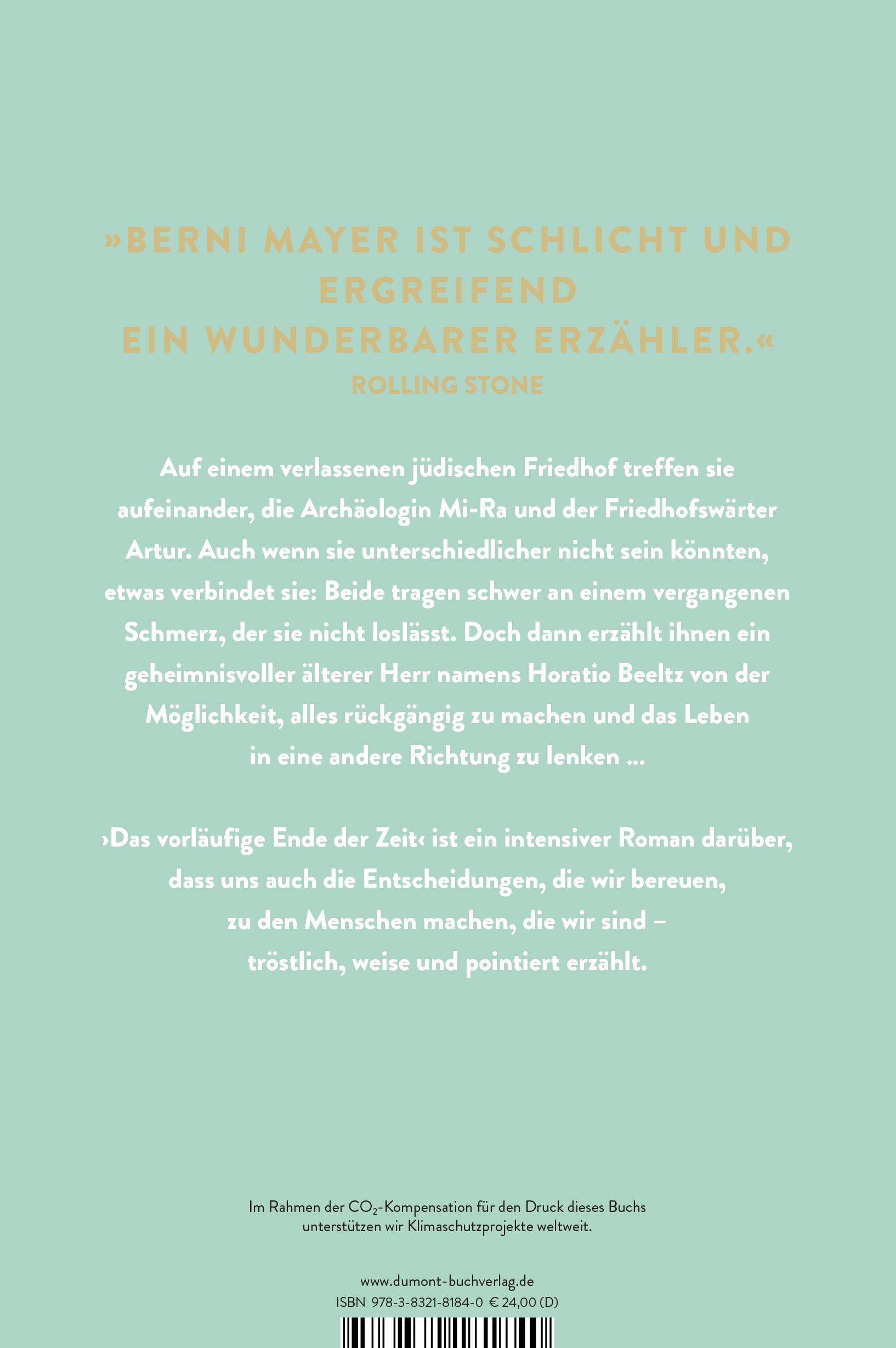 Rückseitencover Das vorläufige Ende der Zeit