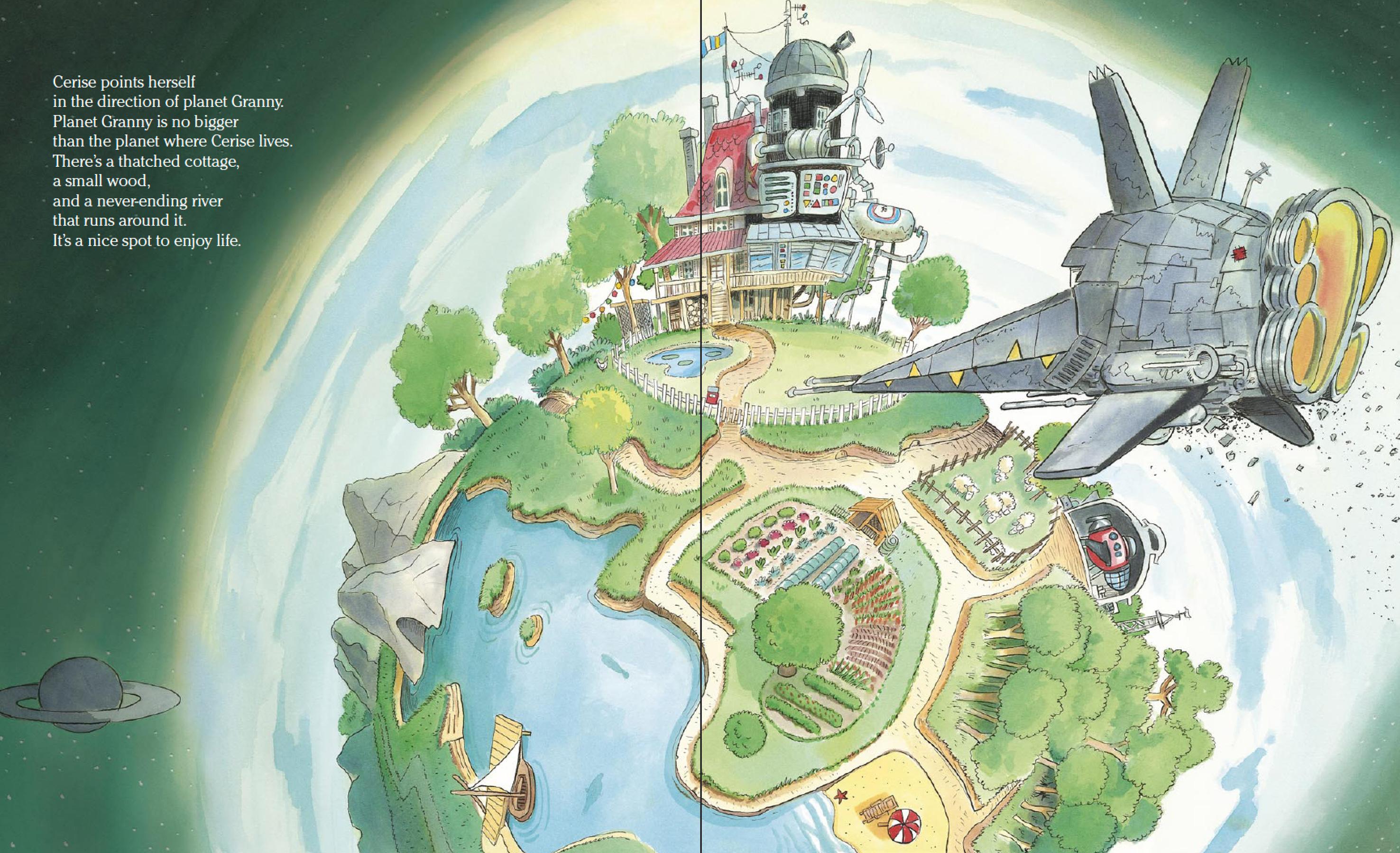 Beispielinhalt (Bild) Emma im Weltall