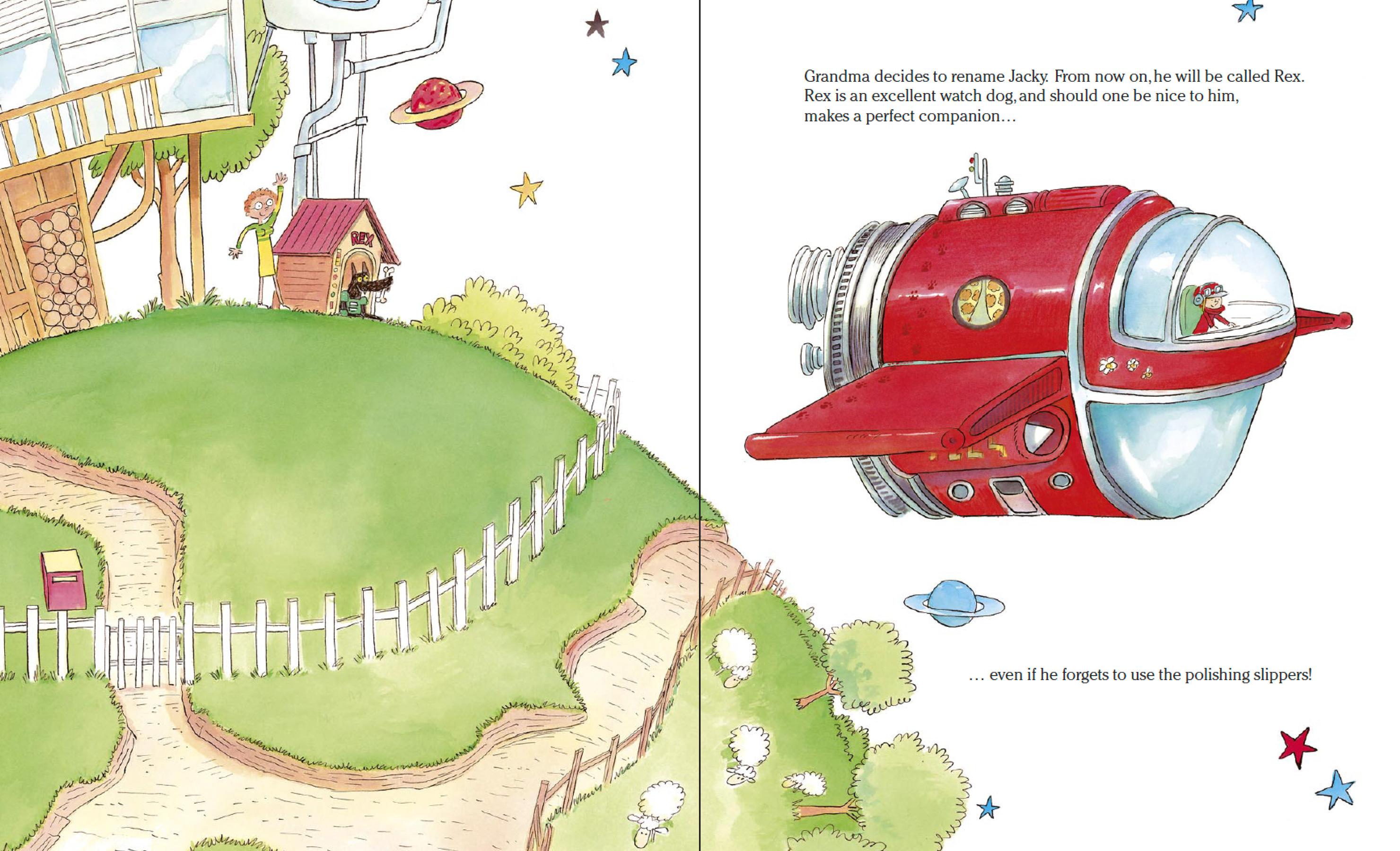 Beispielinhalt (Bild) Emma im Weltall