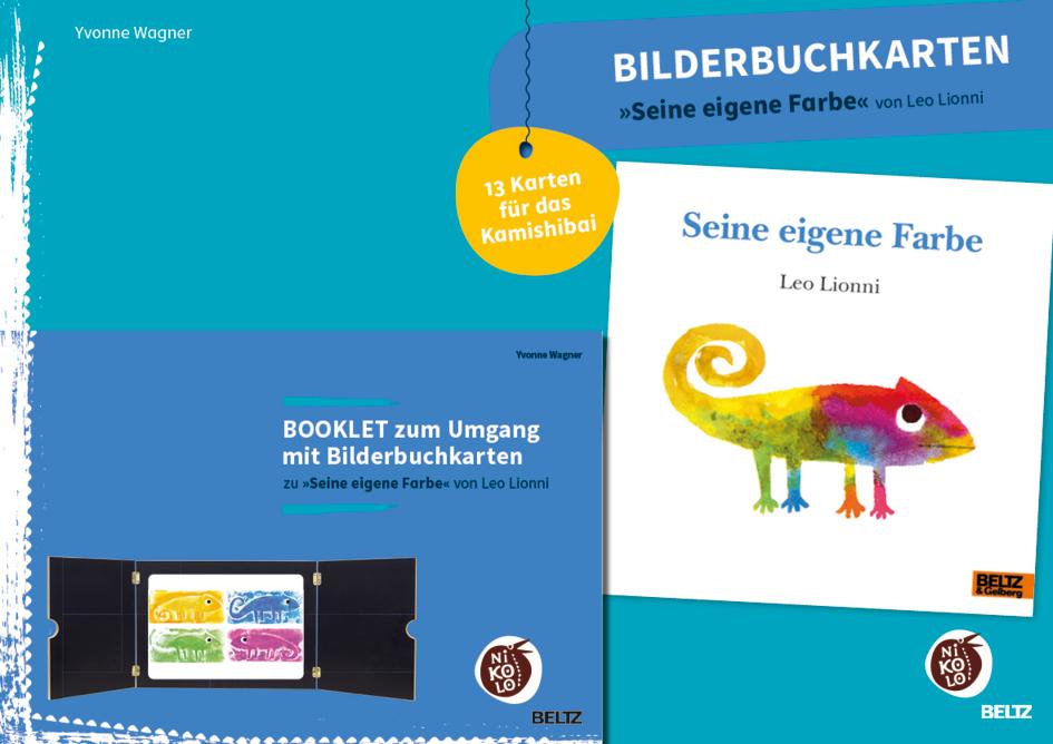 Vorderes Coverbild Bilderbuchkarten 'Seine eigene Farbe' von Leo Lionni