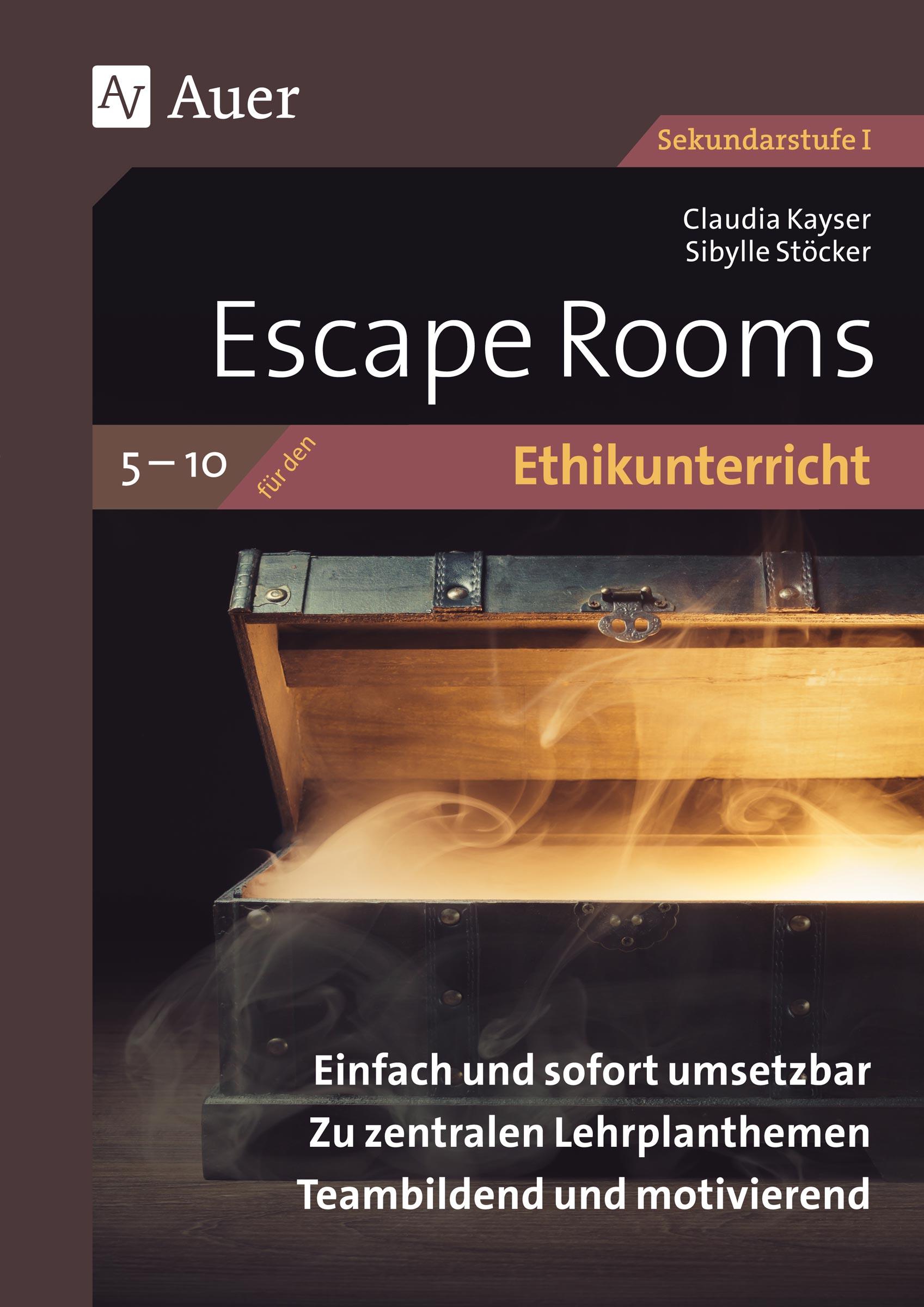 Vorderes Coverbild Escape Rooms für den Ethikunterricht 5-10