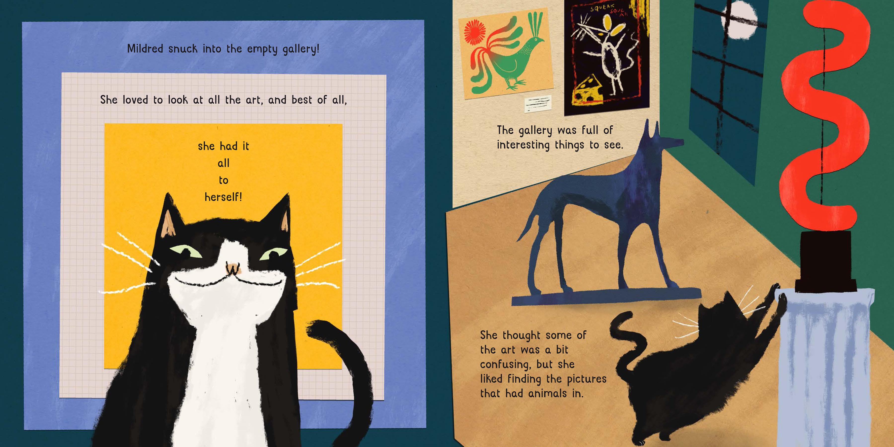 Beispielinhalt (Bild) Matilda, die Museumskatze (Kunst für Kinder)