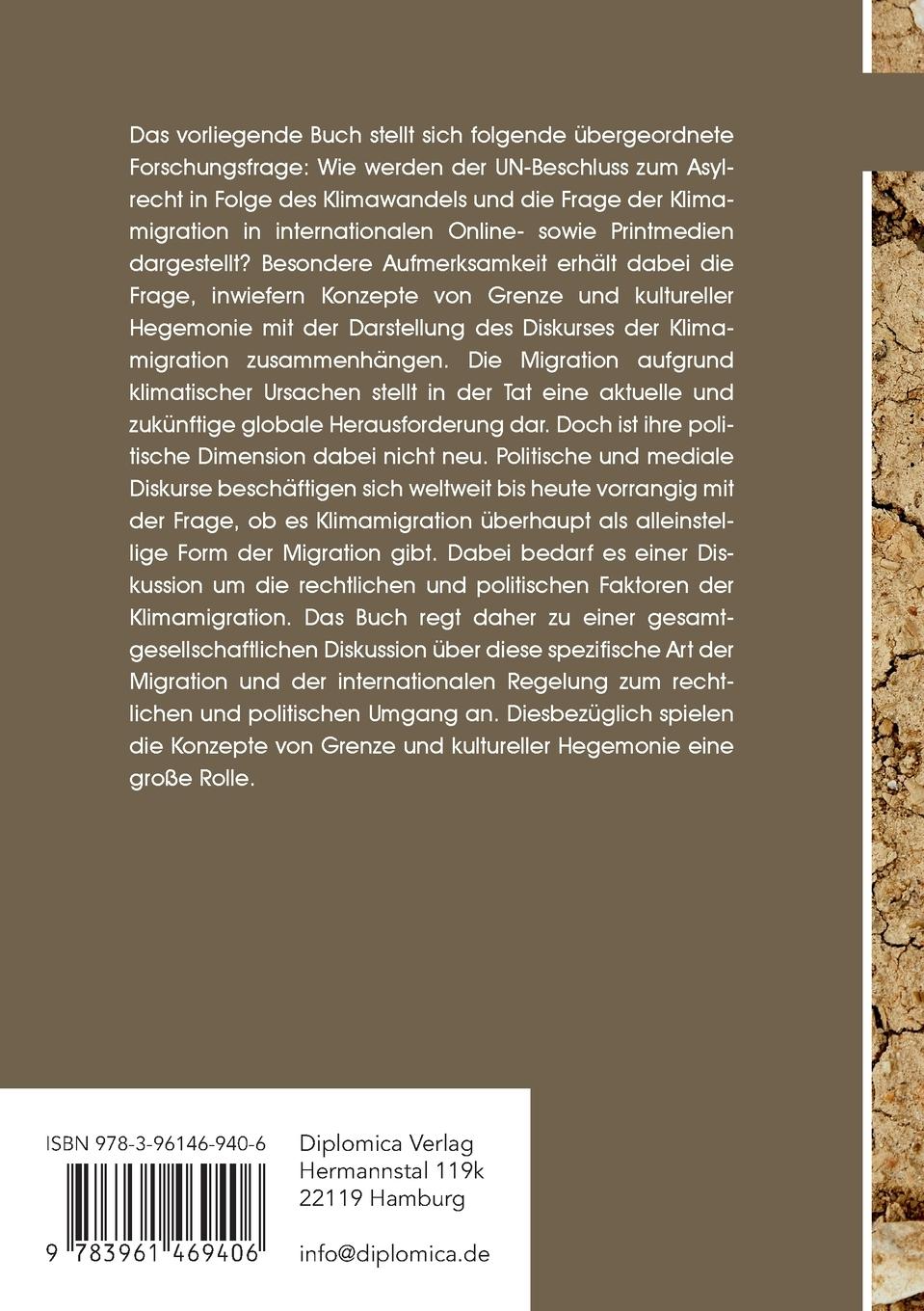 Rückseitencover Klimamigration. Ein Begriff mit vielen Unwägbarkeiten