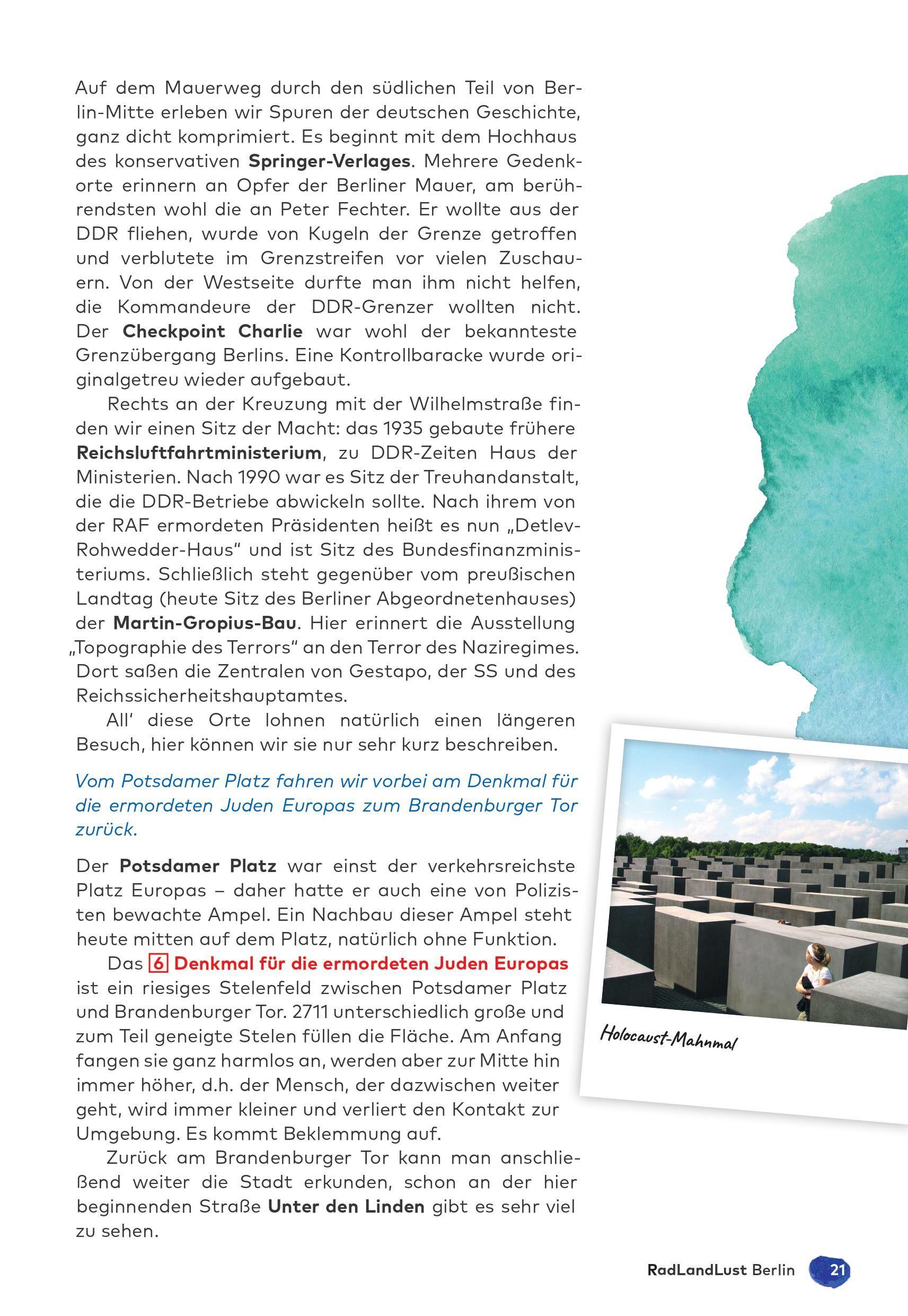 Beispielinhalt (Bild) Berlin und Umland RadLandLust, 32 Lieblingstouren, E-Bike-geeignet, mit Knotenpunkten und Wohnmobilstellplätzen, GPS-Tracks-Download