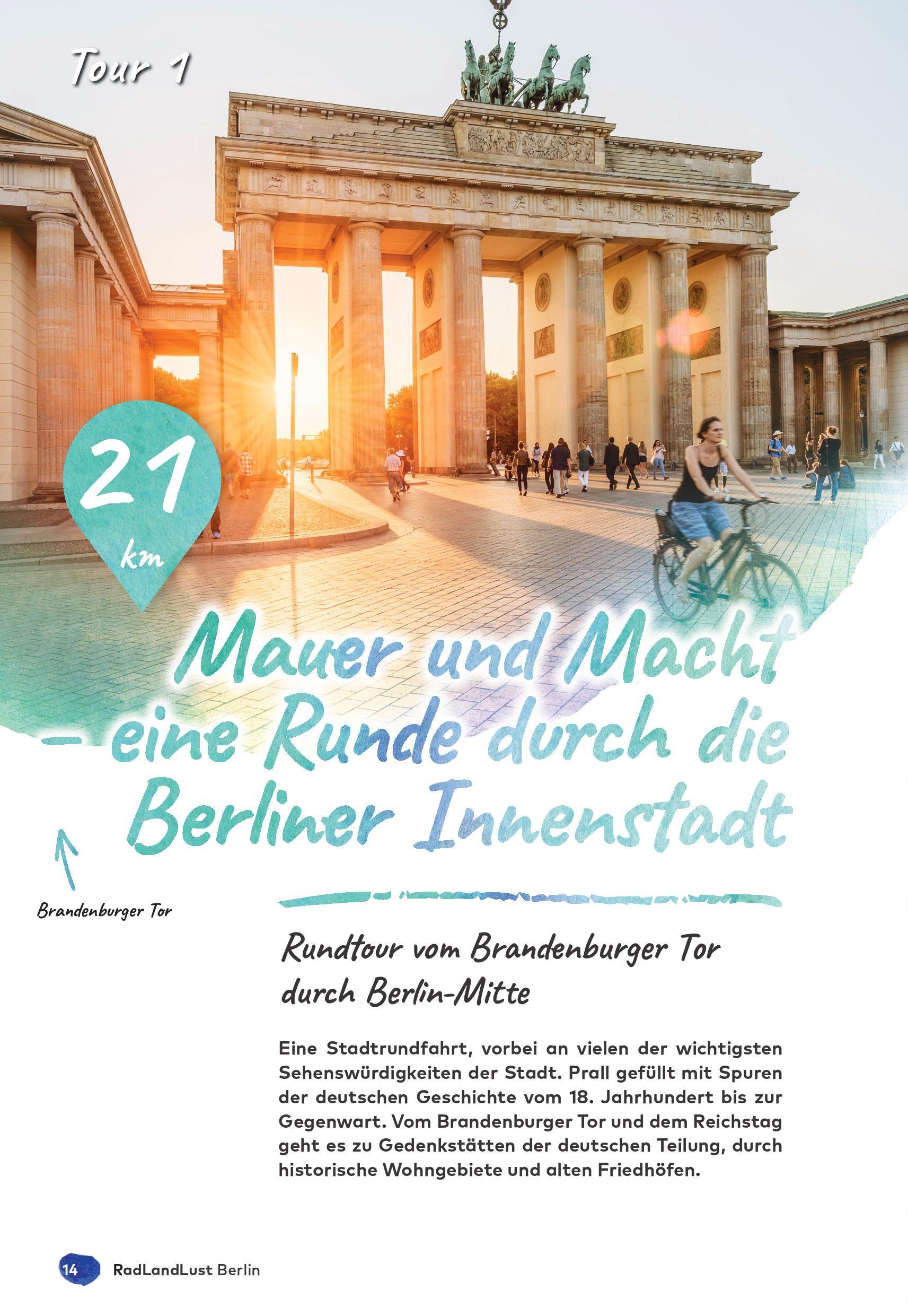 Beispielinhalt (Bild) Berlin und Umland RadLandLust, 32 Lieblingstouren, E-Bike-geeignet, mit Knotenpunkten und Wohnmobilstellplätzen, GPS-Tracks-Download