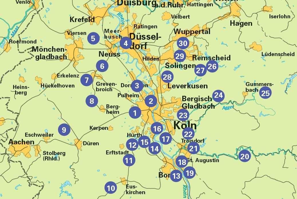 Beispielinhalt (Bild) Köln und Rheinland RadLandLust, 30 Lieblings-Radtouren, E-Bike-geeignet mit Knotenpunkten und Wohnmobilstellplätze, GPS-Tracks-Download