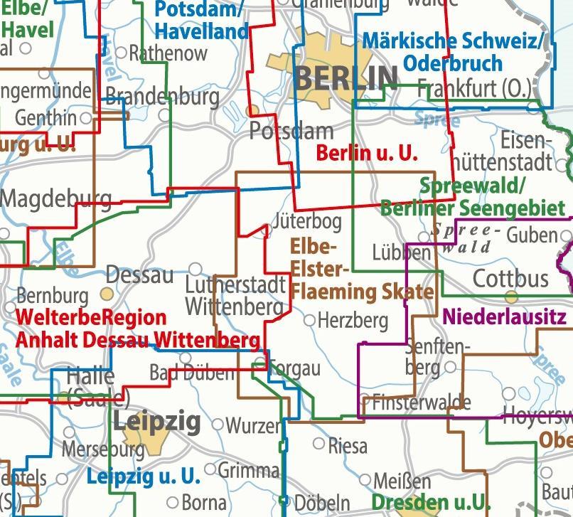 Beispielinhalt (Bild) ADFC-Regionalkarte Elbe-Elster-Flaeming Skate, 1:75.000, reiß- und wetterfest, mit kostenlosem GPS-Download der Touren via BVA-website oder Karten-App
