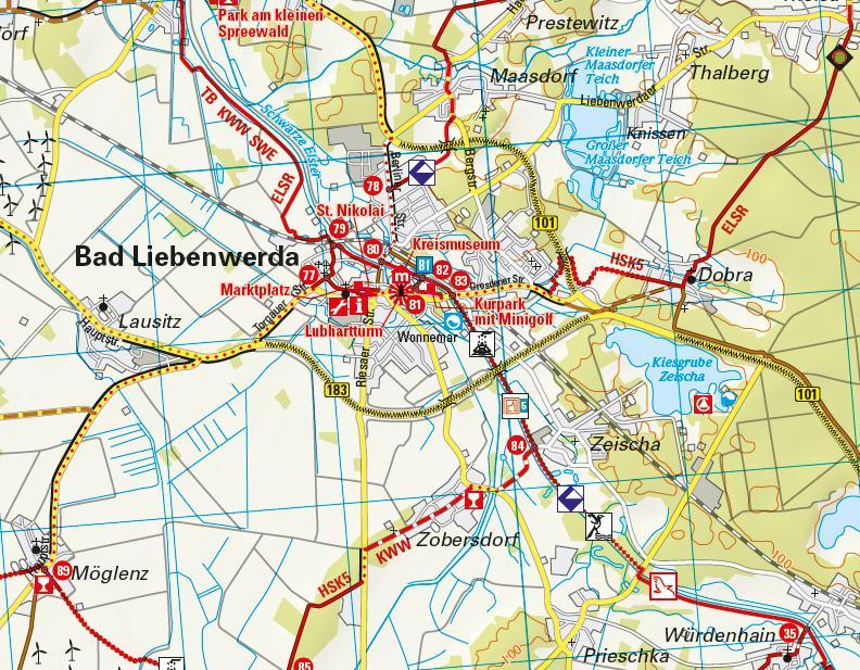 Beispielinhalt (Bild) ADFC-Regionalkarte Elbe-Elster-Flaeming Skate, 1:75.000, reiß- und wetterfest, mit kostenlosem GPS-Download der Touren via BVA-website oder Karten-App