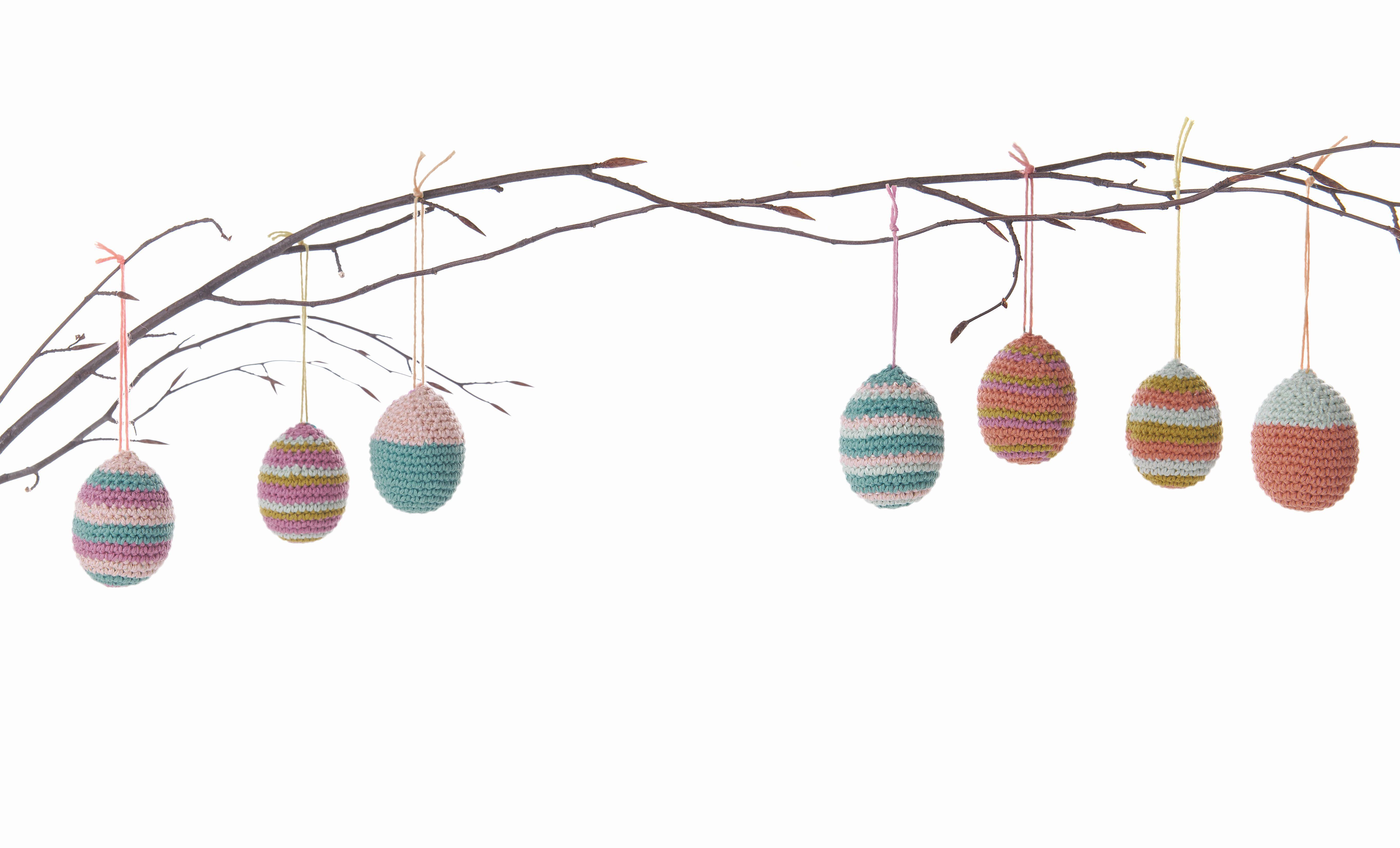 Beispielinhalt (Bild) Ricorumi Häkelset "Ostereier Earthy"