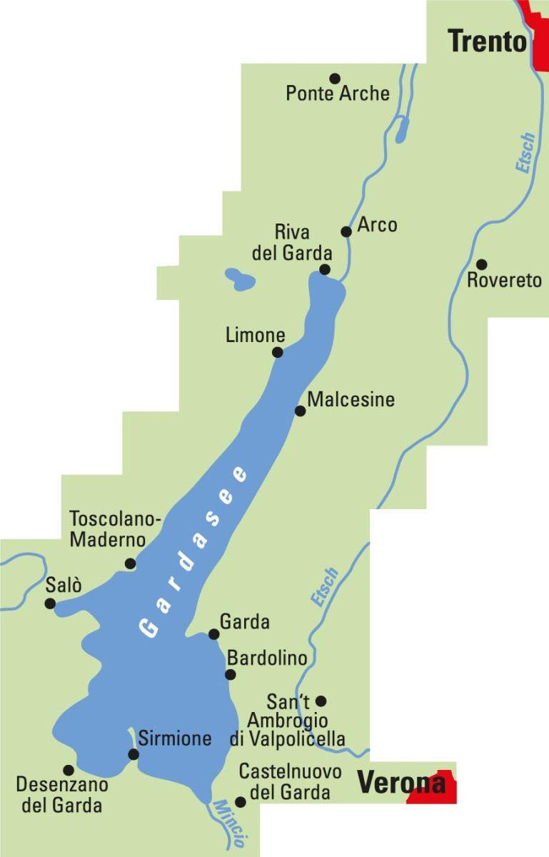 Beispielinhalt (Bild) ADFC-Regionalkarte Gardasee, 1:50.000, E-Bike-geeignet, reiß- und wetterfest, GPS-Tracks-Download