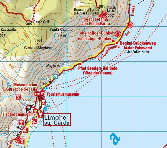 Beispielinhalt (Bild) ADFC-Regionalkarte Gardasee, 1:50.000, E-Bike-geeignet, reiß- und wetterfest, GPS-Tracks-Download