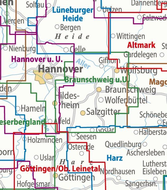Beispielinhalt (Bild) ADFC-Regionalkarte Braunschweig und Umgebung, 1:75.000, mit Tagestourenvorschlägen, reiß- und wetterfest, E-Bike-geeignet, GPS-Tracks-Download