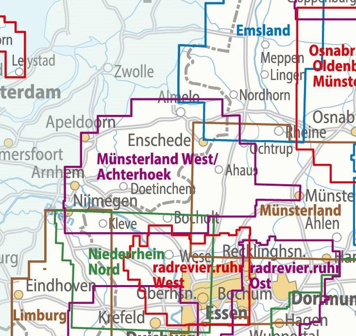 Beispielinhalt (Bild) ADFC-Regionalkarte Münsterland West / Flusslandschaft Achterhoek, 1:75.000, mit Tagestourenvorschlägen, reiß- und wetterfest, E-Bike-geeignet, GPS-Tracks-Download