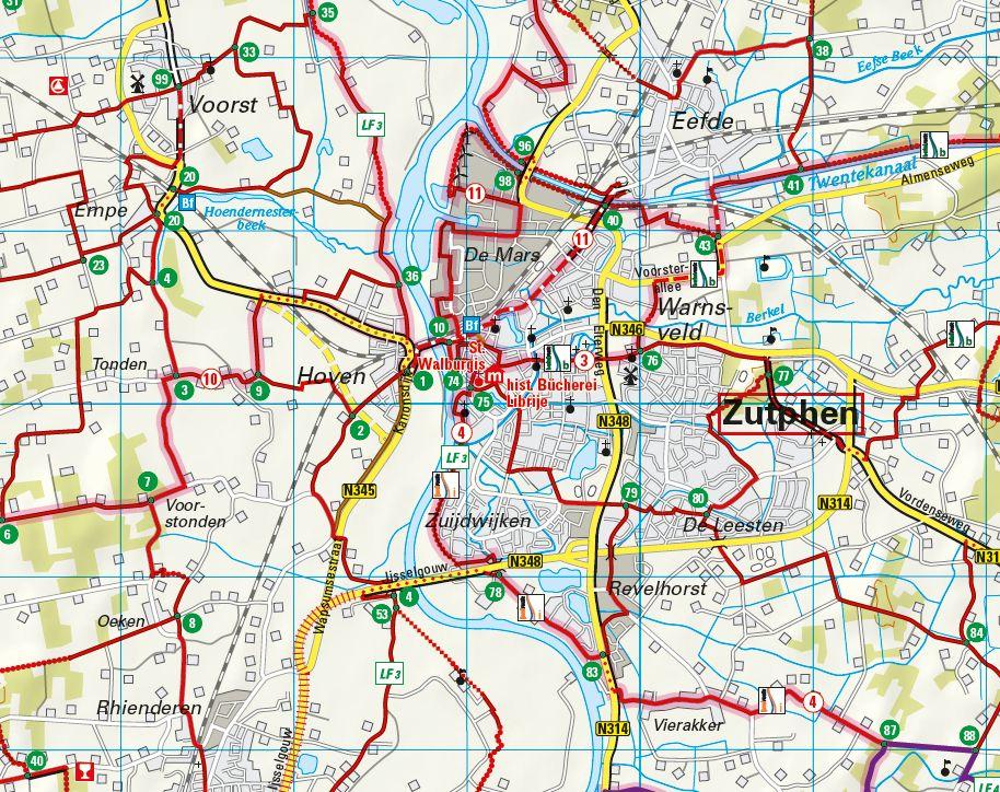Beispielinhalt (Bild) ADFC-Regionalkarte Münsterland West / Flusslandschaft Achterhoek, 1:75.000, mit Tagestourenvorschlägen, reiß- und wetterfest, E-Bike-geeignet, GPS-Tracks-Download