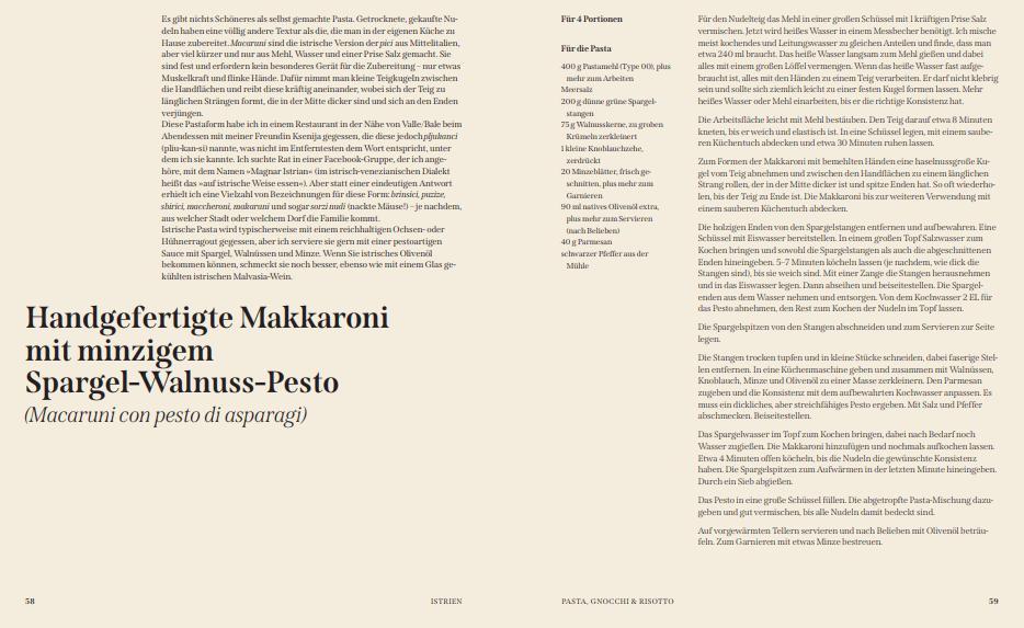 Beispielinhalt (Bild) Istrien - Deutscher Kochbuchpreis 2023 Silber