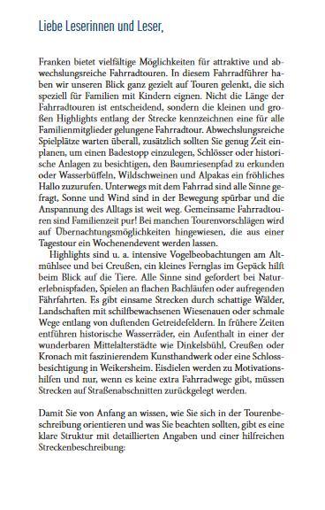 Beispielinhalt (Bild) Familien-Radtouren in Franken