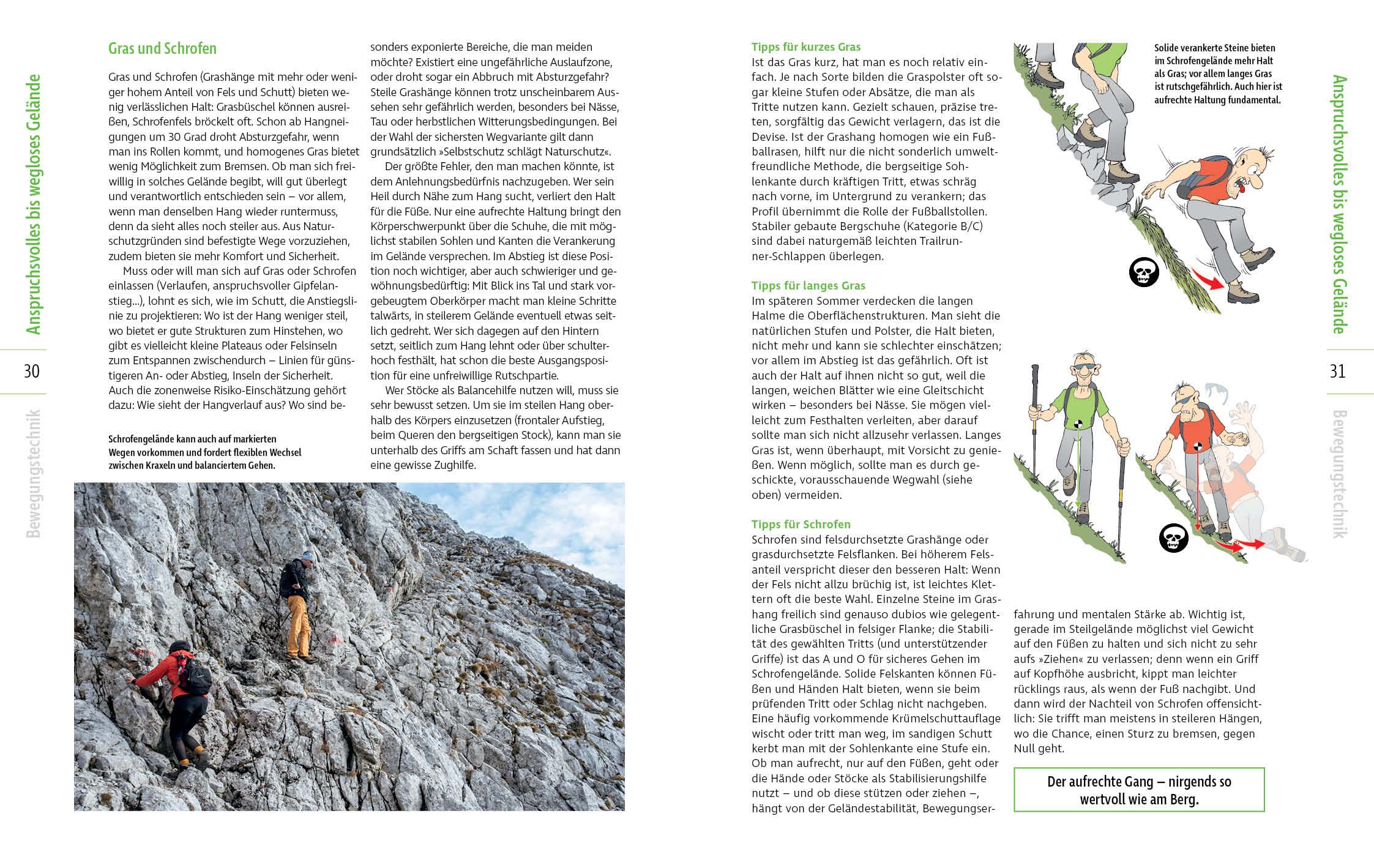 Beispielinhalt (Bild) Alpin-Lehrplan 1: Bergwandern - Trekking