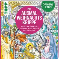 Vorderes Coverbild Colorful Christmas - Die Ausmal-Weihnachtskrippe (Adventskalender)