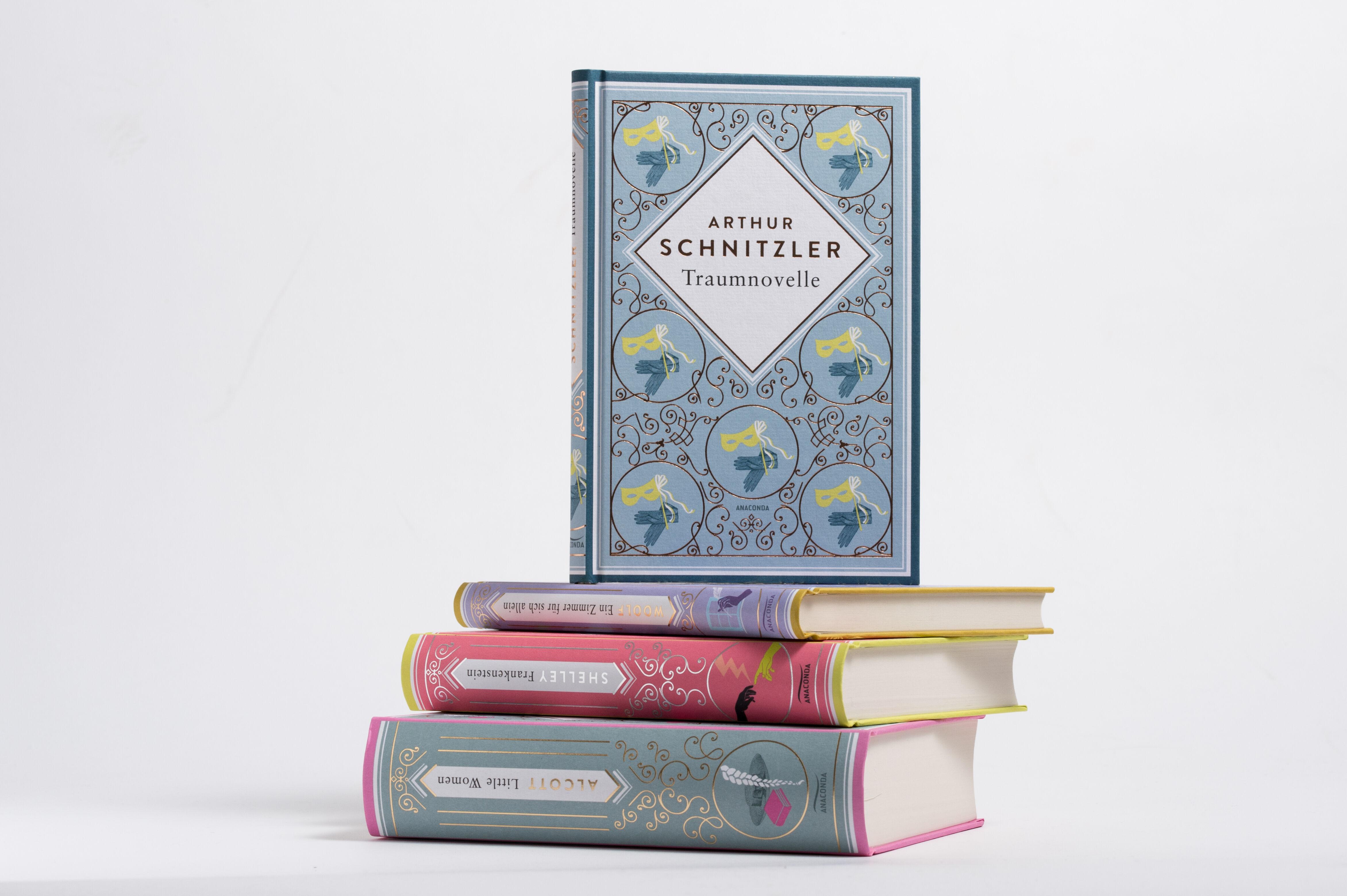 Beispielinhalt (Bild) Louisa Mary Alcott, Little Women. Betty und ihre Schwestern - Erster und zweiter Teil. Schmuckausgabe mit Goldprägung