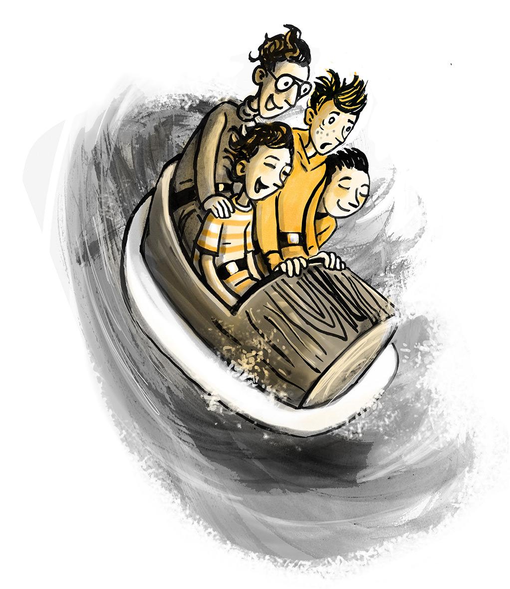 Beispielinhalt (Bild) Die letzten Ninjas auf der Achterbahn